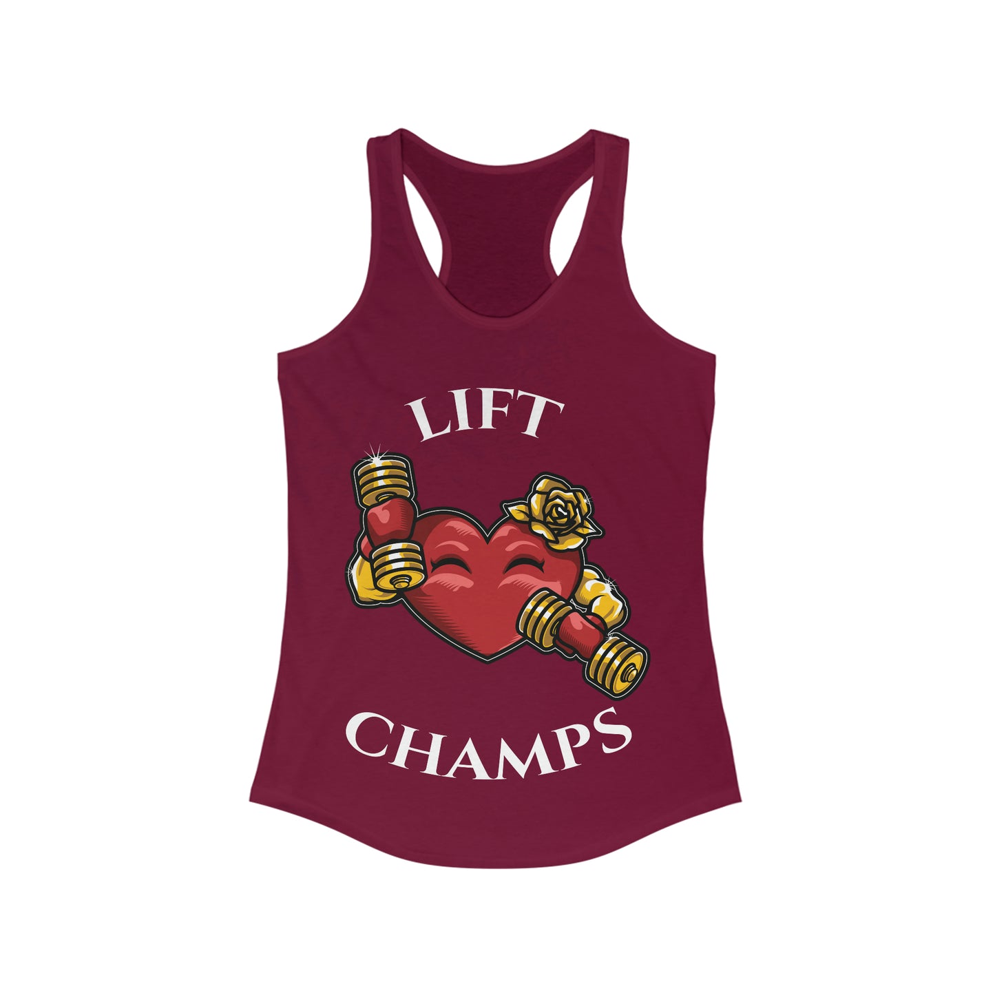 LIFT CHAMPS!! - Women's Ideal Racerback Tank (Next Level1533)