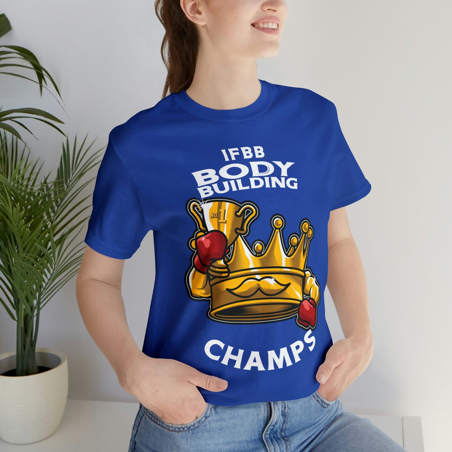 IFBB BODY BUILDING CHAMPS (v2) - Unisex Jersey Short Sleeve Tee (Bella+Canvas)
