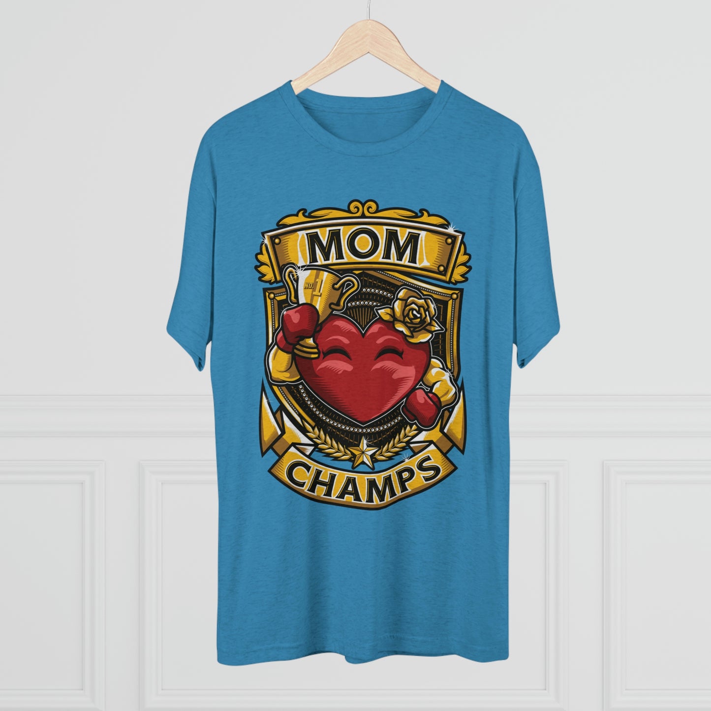 MOM CHAMPS - PREMIUM SOFT - Unisex Tri-Blend Crew Tee (Next Level 6010)