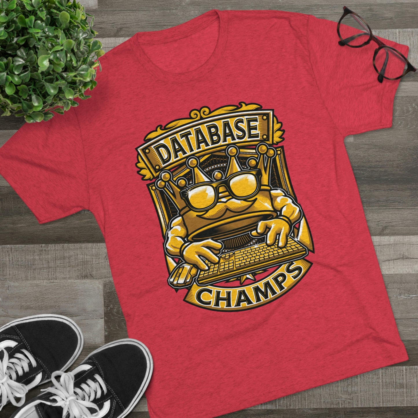 DATABASE CHAMPS (Men) - PREMIUM SOFT - Unisex Tri-Blend Crew Tee (Next Level 6010)