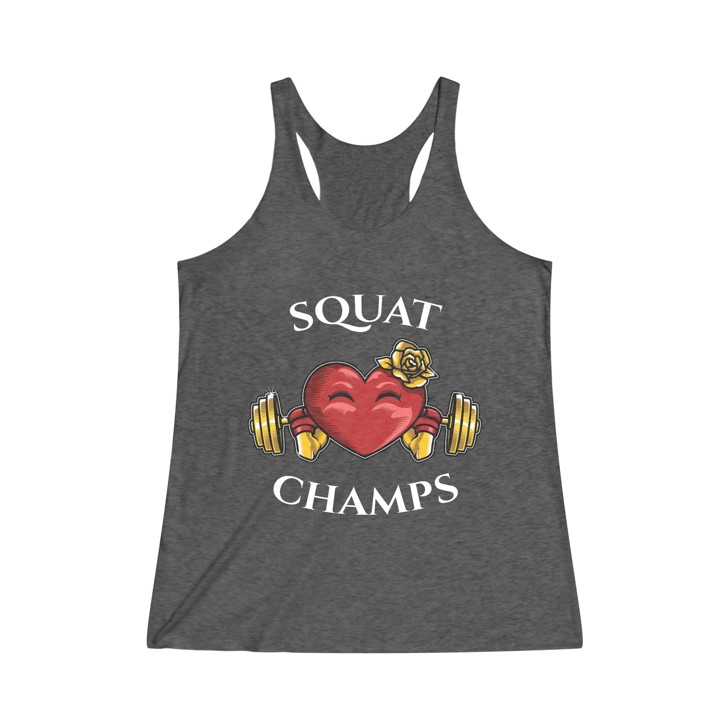 SQUAT CHAMPS - Women's Tri-Blend Racerback Tank