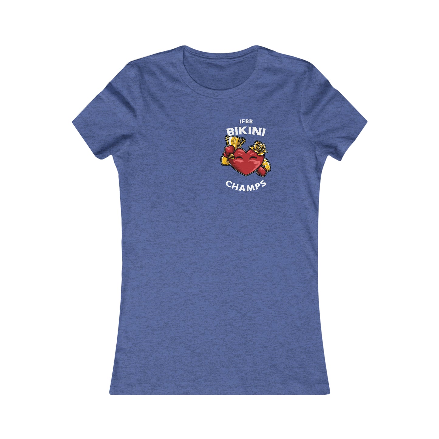 IFBB BIKINI CHAMPS (Small Front Logo) - Women's Favorite Tee (Bella+Canvas)