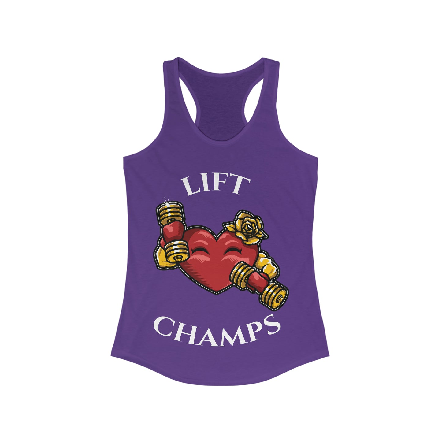 LIFT CHAMPS!! - Women's Ideal Racerback Tank (Next Level1533)