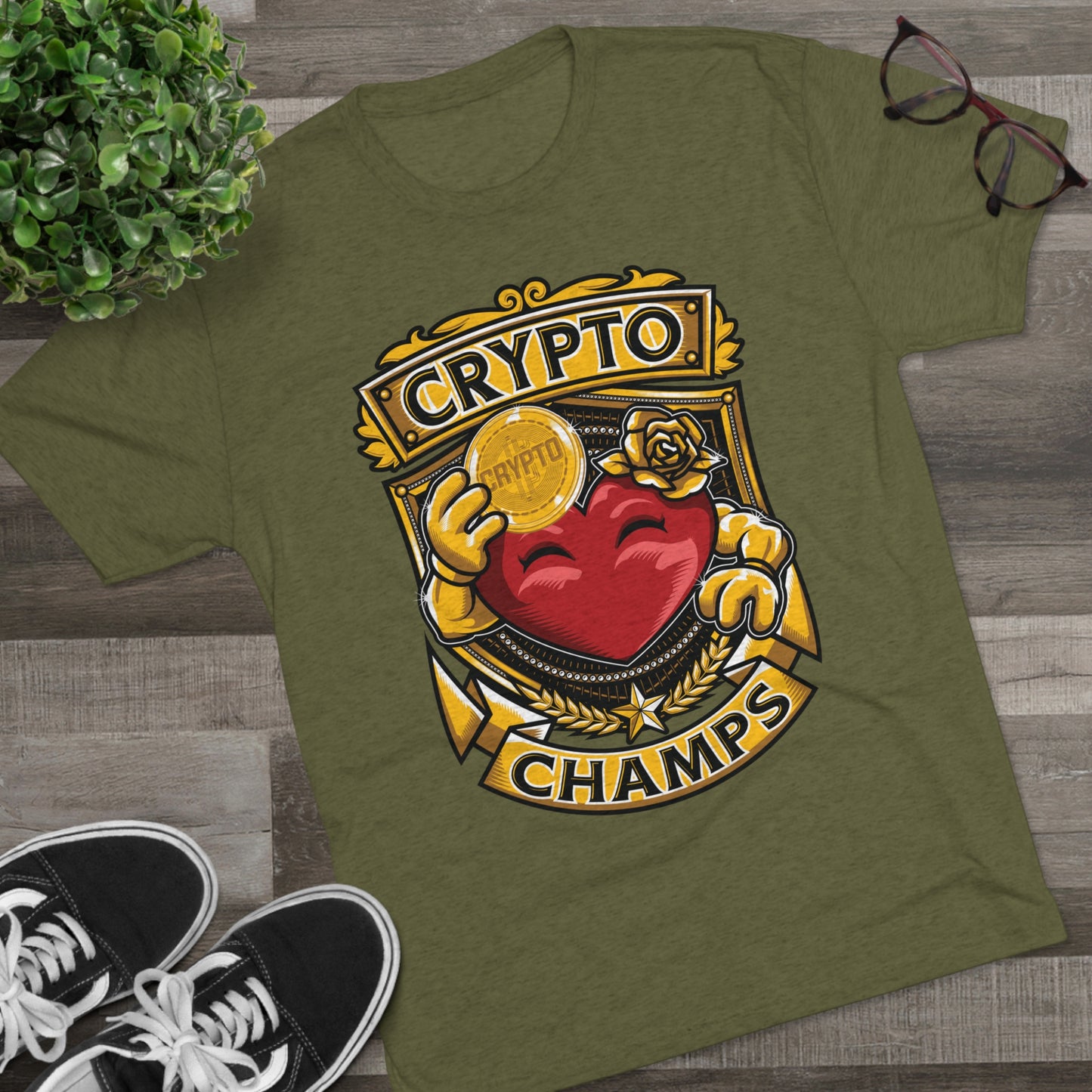 CRYPTO CHAMPS - PREMIUM SOFT - Unisex Tri-Blend Crew Tee (Next Level 6010)