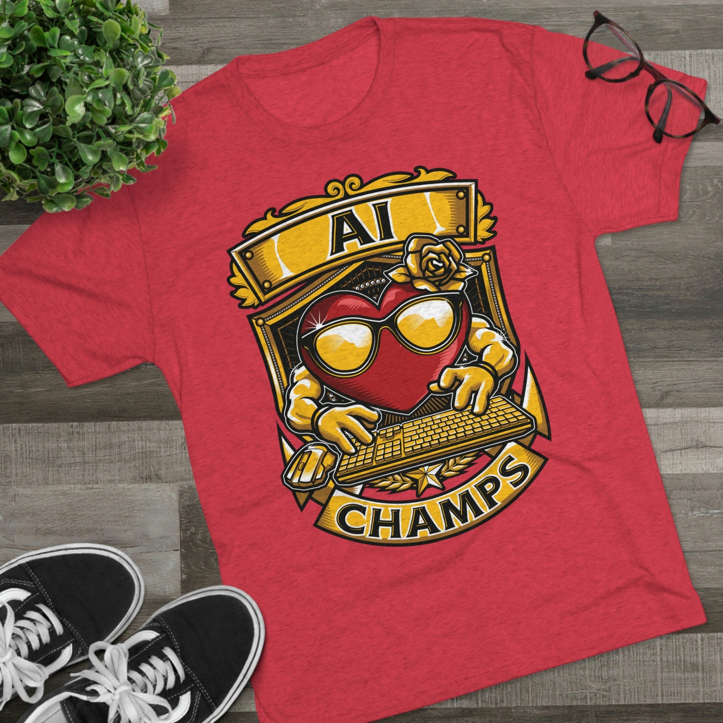 AI CHAMPS - PREMIUM SOFT - Unisex Tri-Blend Crew Tee (Next Level 6010)