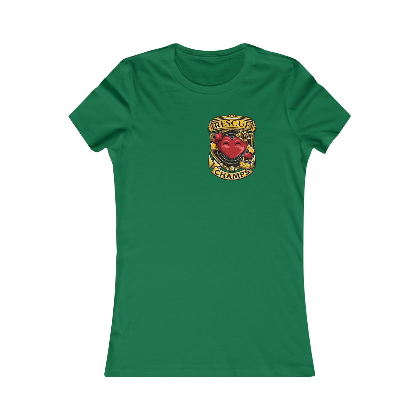 RESCUE CHAMPS! (Small Front Logo) - Women's Favorite Tee (Bella+Canvas)