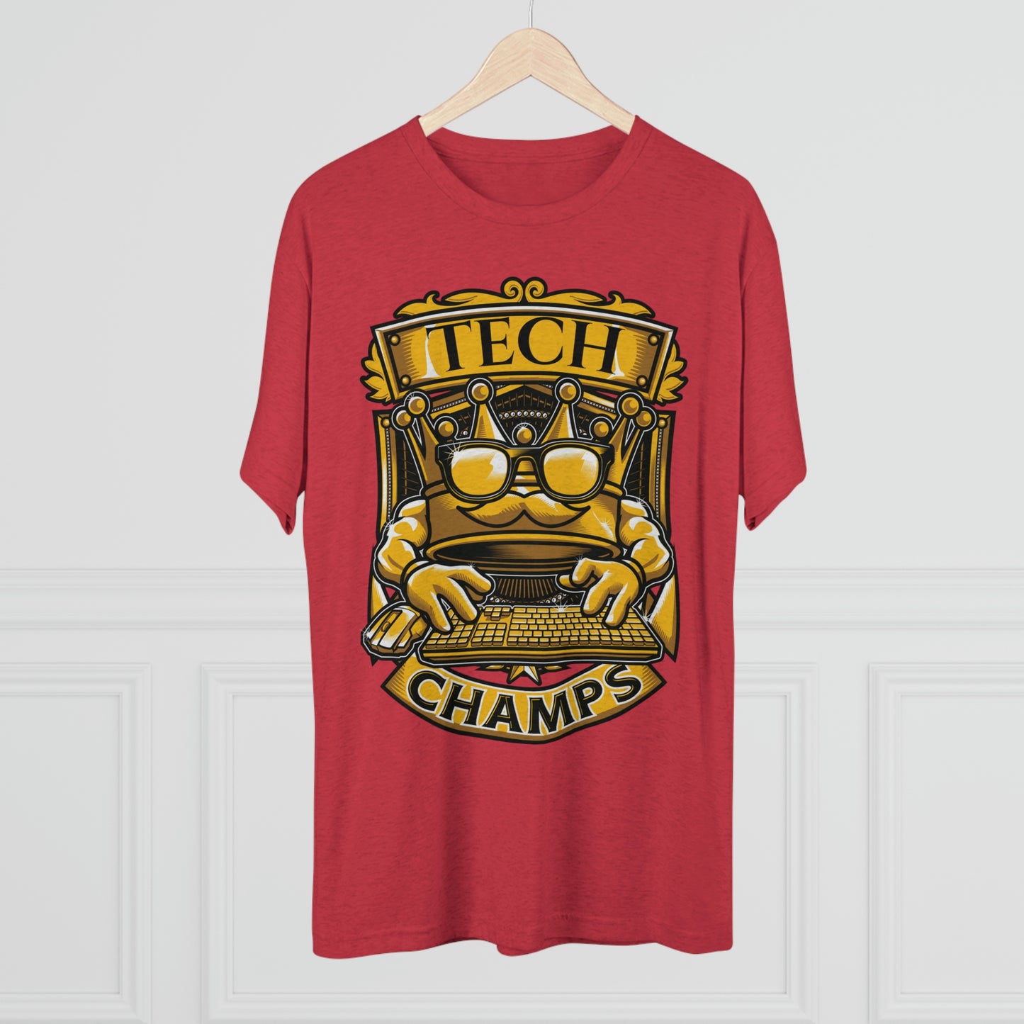TECH CHAMPS (Men) - PREMIUM SOFT - Unisex Tri-Blend Crew Tee (Next Level 6010)