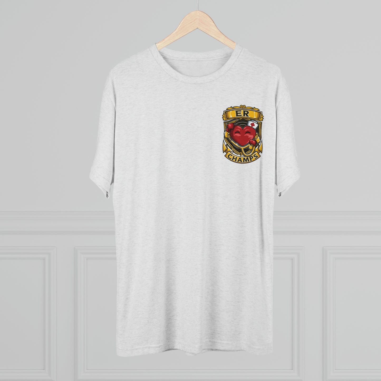 ER CHAMPS (Small Logo) - PREMIUM SOFT - Unisex Tri-Blend Crew Tee (Next Level 6010)