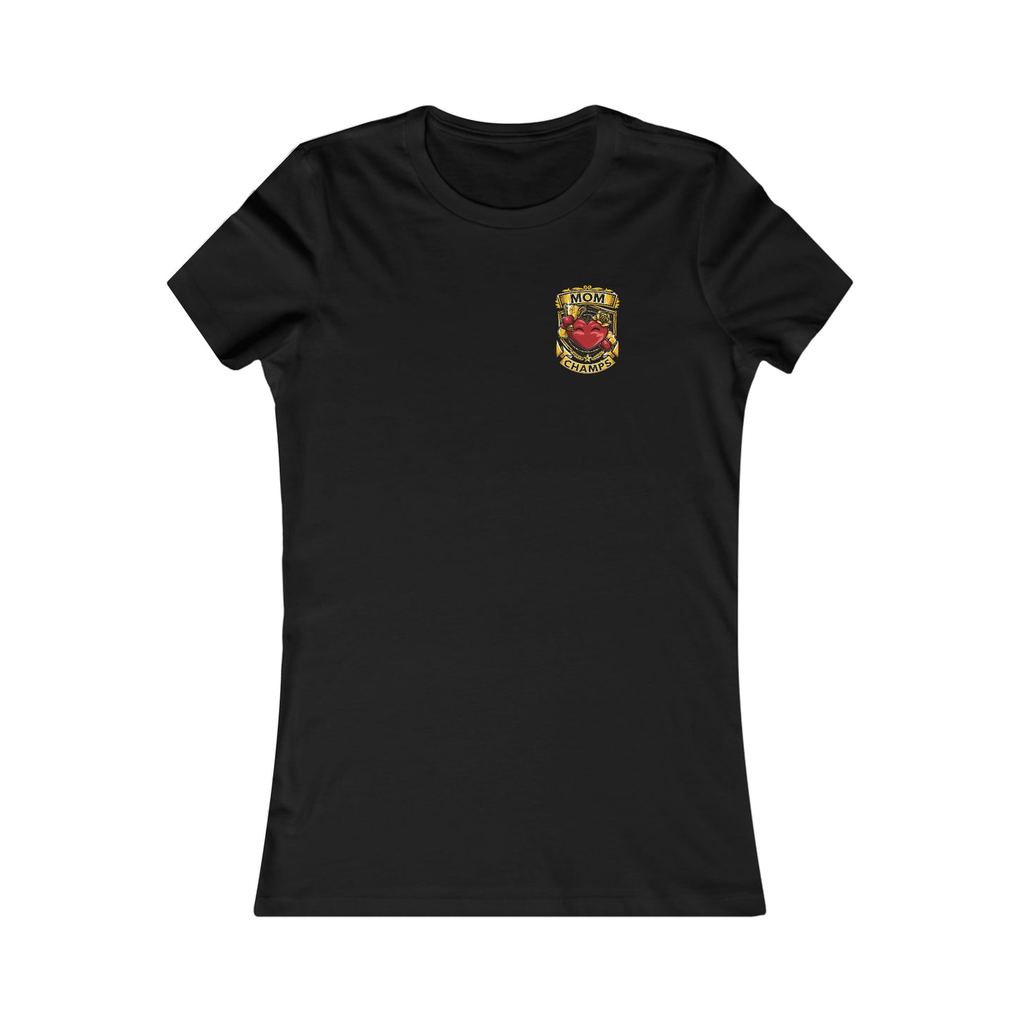 Mom Champs! (Small Front & Back Logo) - Women's Favorite Tee (Bella+Canvas)