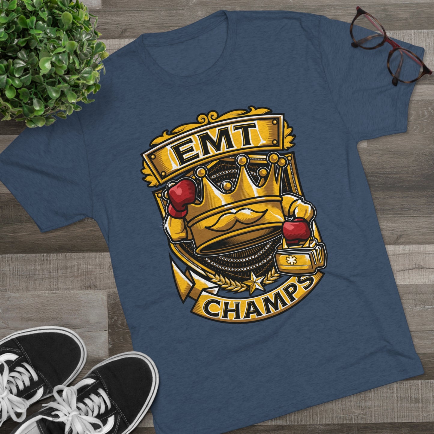EMT CHAMPS - PREMIUM SOFT - Unisex Tri-Blend Crew Tee (Next Level 6010)