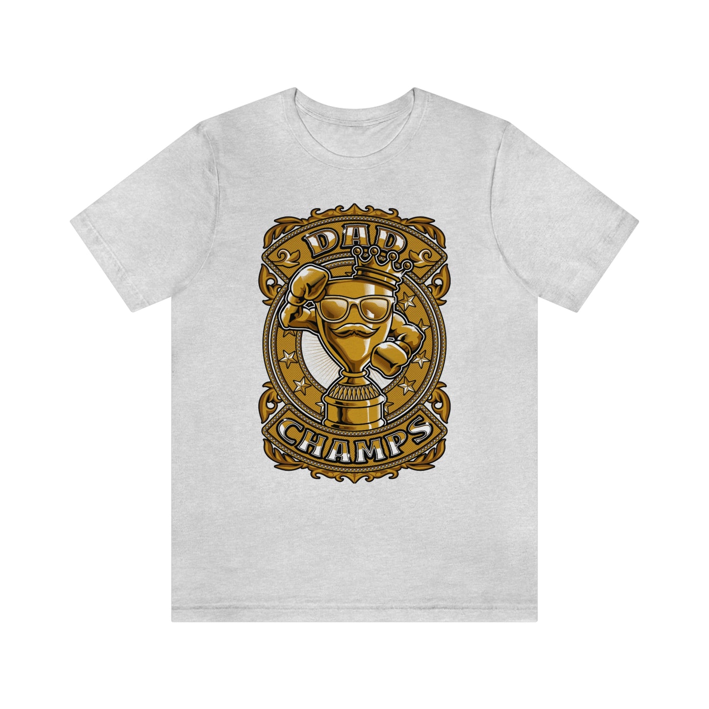 Dad Champs (Gold)! - Unisex Jersey Short Sleeve Tee (Bella+Canvas)
