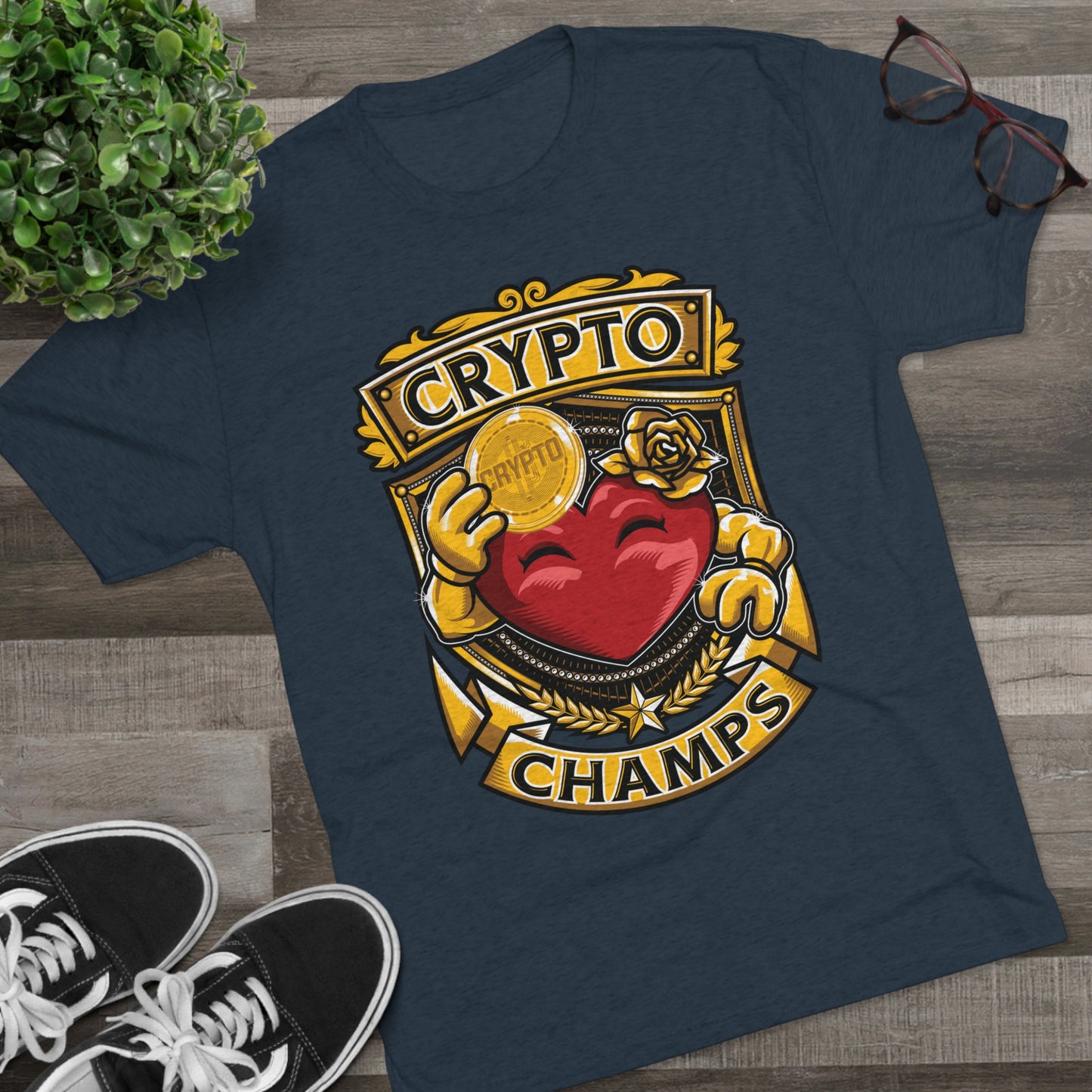CRYPTO CHAMPS - PREMIUM SOFT - Unisex Tri-Blend Crew Tee (Next Level 6010)
