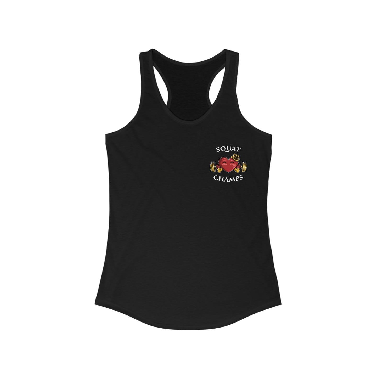 SQUAT CHAMPS (Small Logo) - Women's Ideal Racerback Tank