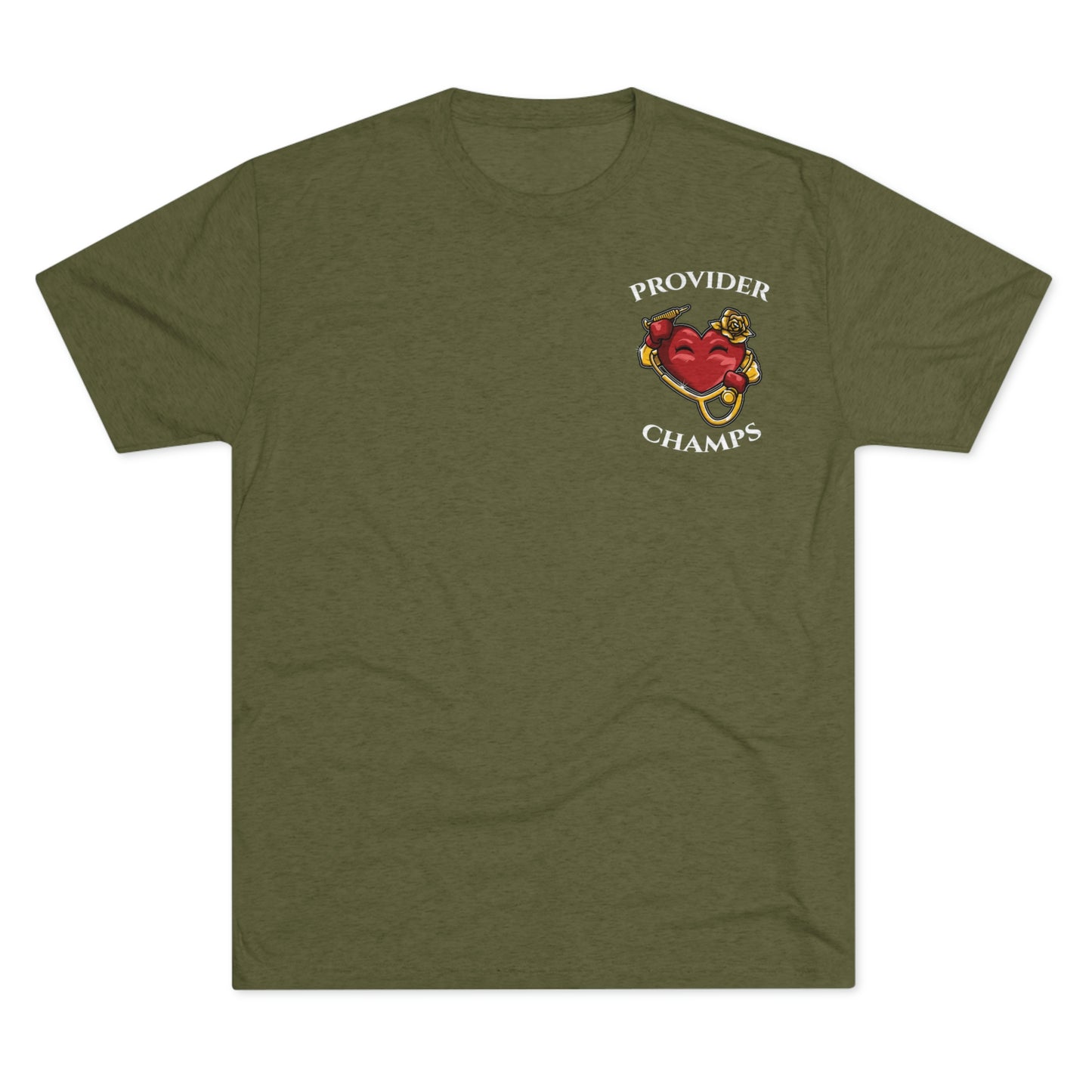 PROVIDER CHAMPS (Small Logo) - PREMIUM SOFT - Unisex Tri-Blend Crew Tee (Next Level 6010)