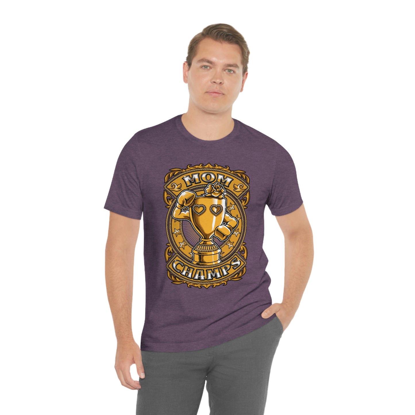 Mom Champs (Gold)! Unisex Jersey Short Sleeve Tee (Bella+Canvas)