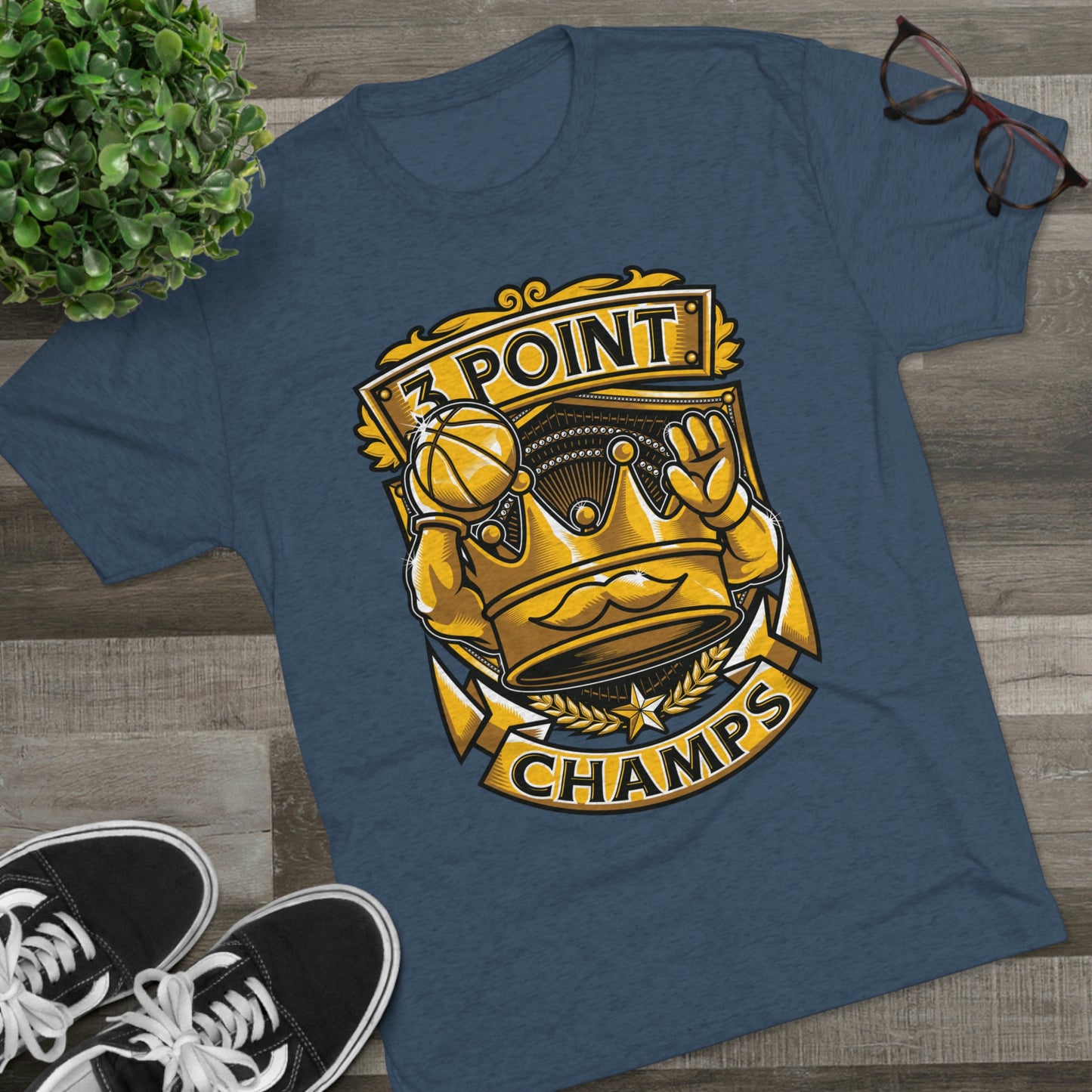 3 POINT CHAMPS - PREMIUM SOFT - Unisex Tri-Blend Crew Tee (Next Level 6010)