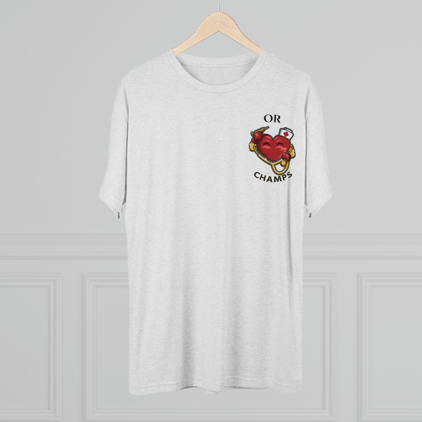 OR CHAMPS (Small Logo) - PREMIUM SOFT - Unisex Tri-Blend Crew Tee (Next Level 6010)