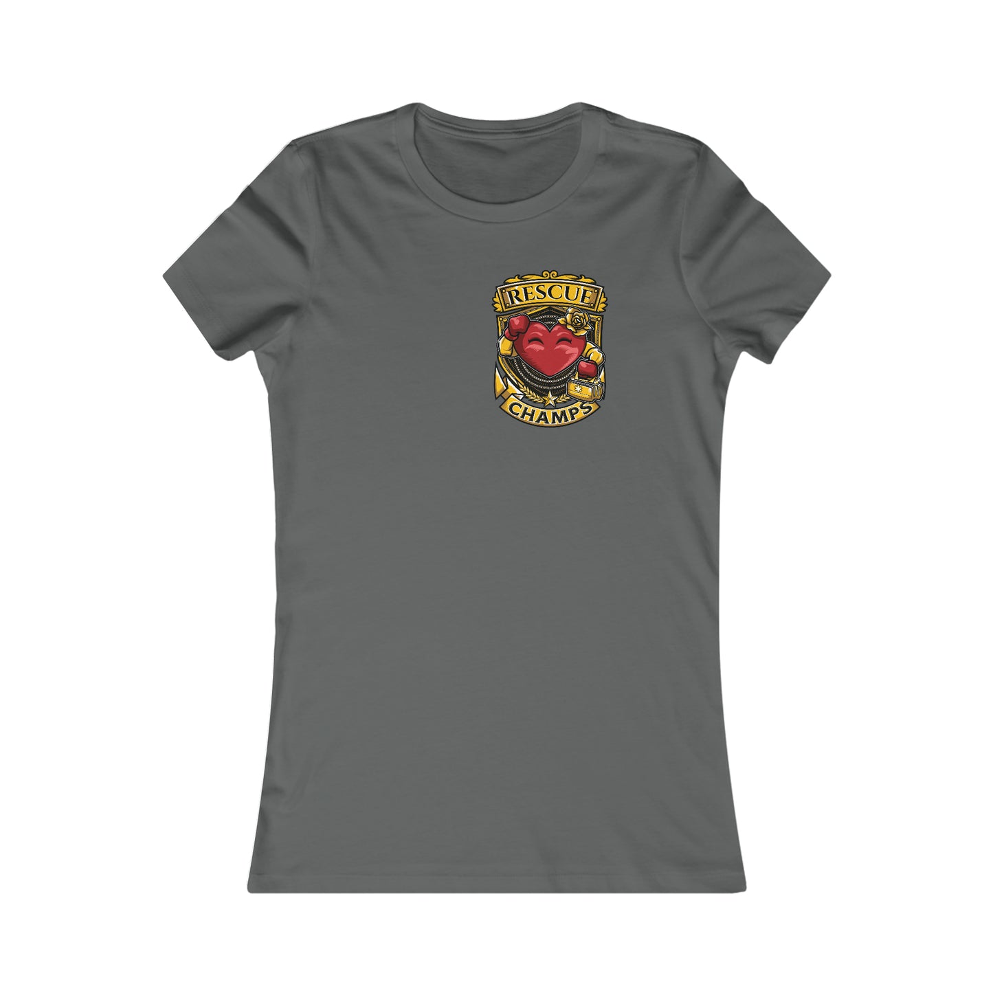 RESCUE CHAMPS! (Small Front Logo) - Women's Favorite Tee (Bella+Canvas)