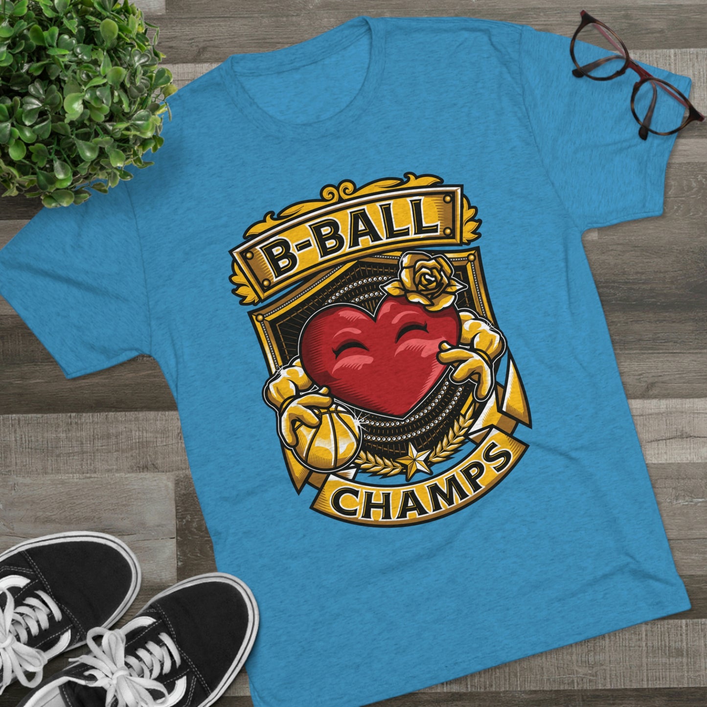 B-BALL CHAMPS - PREMIUM SOFT - Unisex Tri-Blend Crew Tee (Next Level 6010)