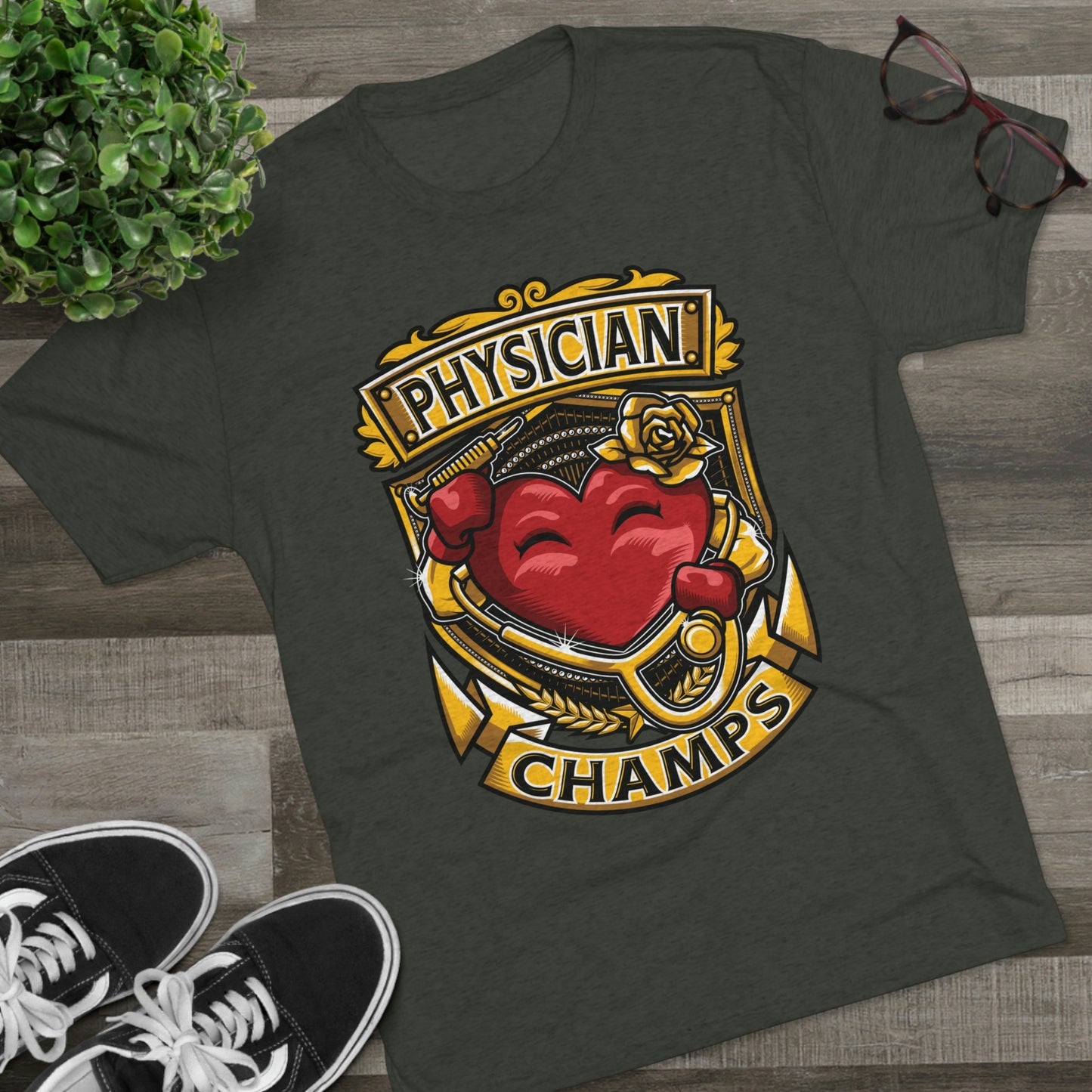 PHYSICIAN CHAMPS - PREMIUM SOFT - Unisex Tri-Blend Crew Tee (Next Level 6010)