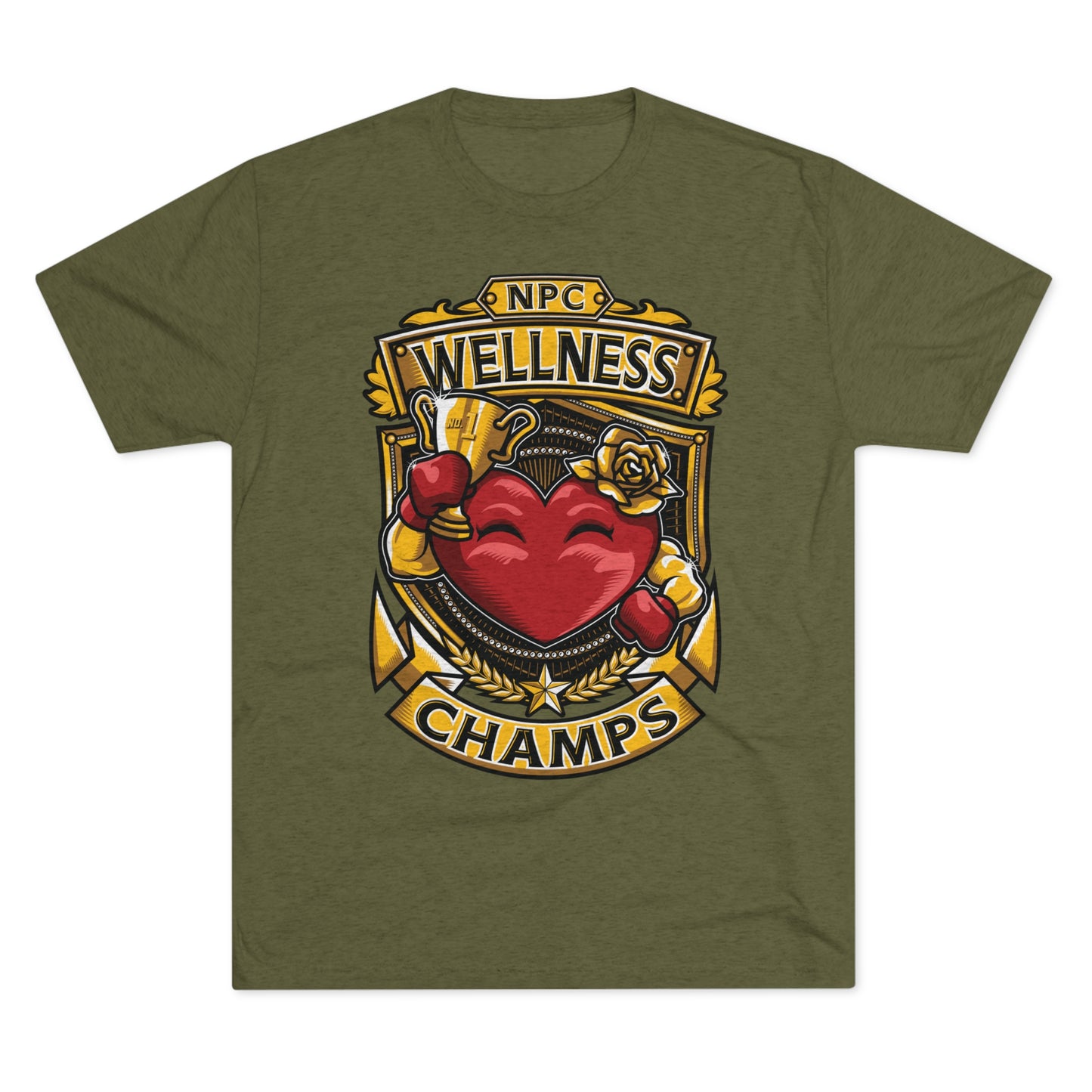 NPC WELLNESS CHAMPS - PREMIUM SOFT - Unisex Tri-Blend Crew Tee (Next Level 6010)