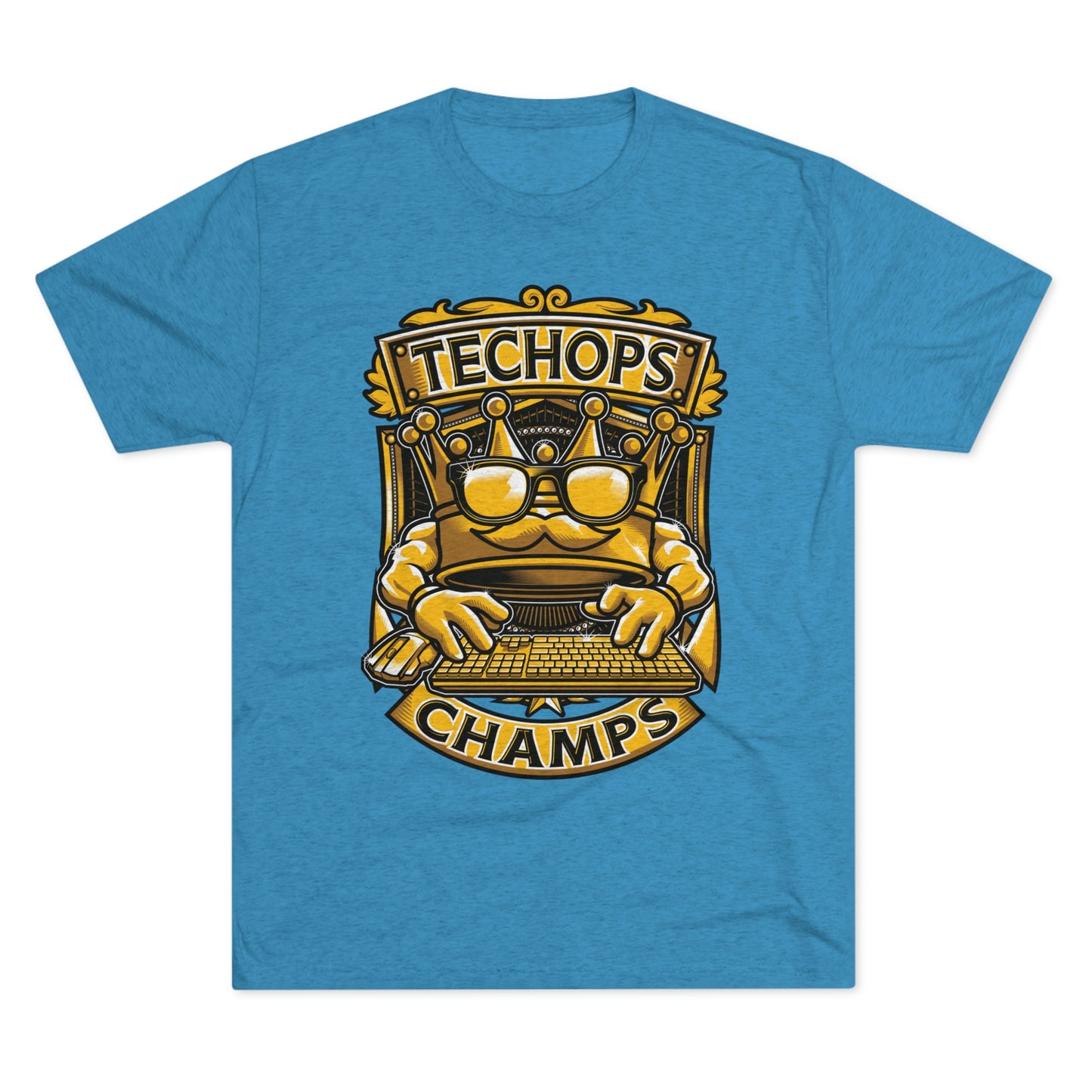 TECHOPS CHAMPS (Men) - PREMIUM SOFT - Unisex Tri-Blend Crew Tee (Next Level 6010)