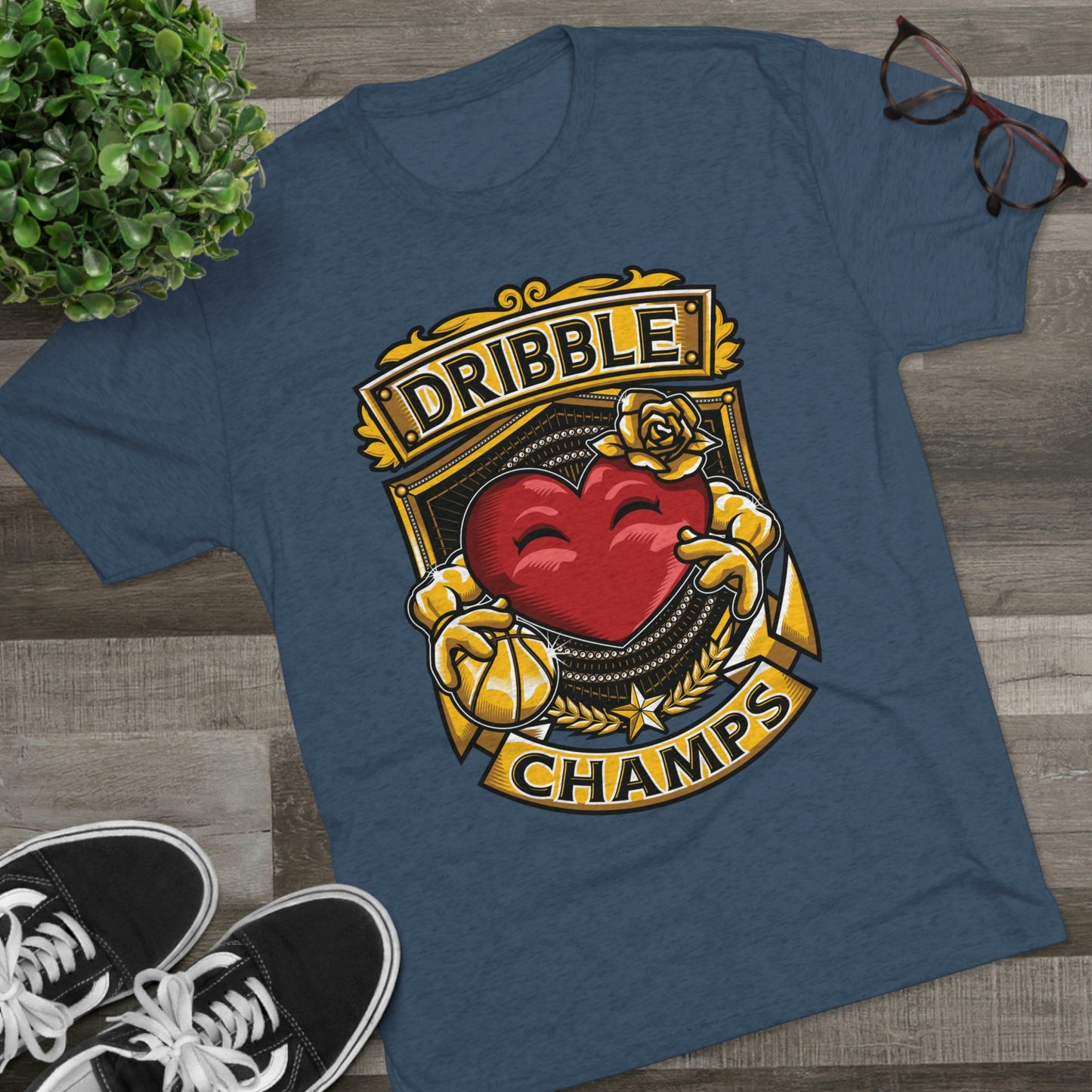 DRIBBLE CHAMPS - PREMIUM SOFT - Unisex Tri-Blend Crew Tee (Next Level 6010)