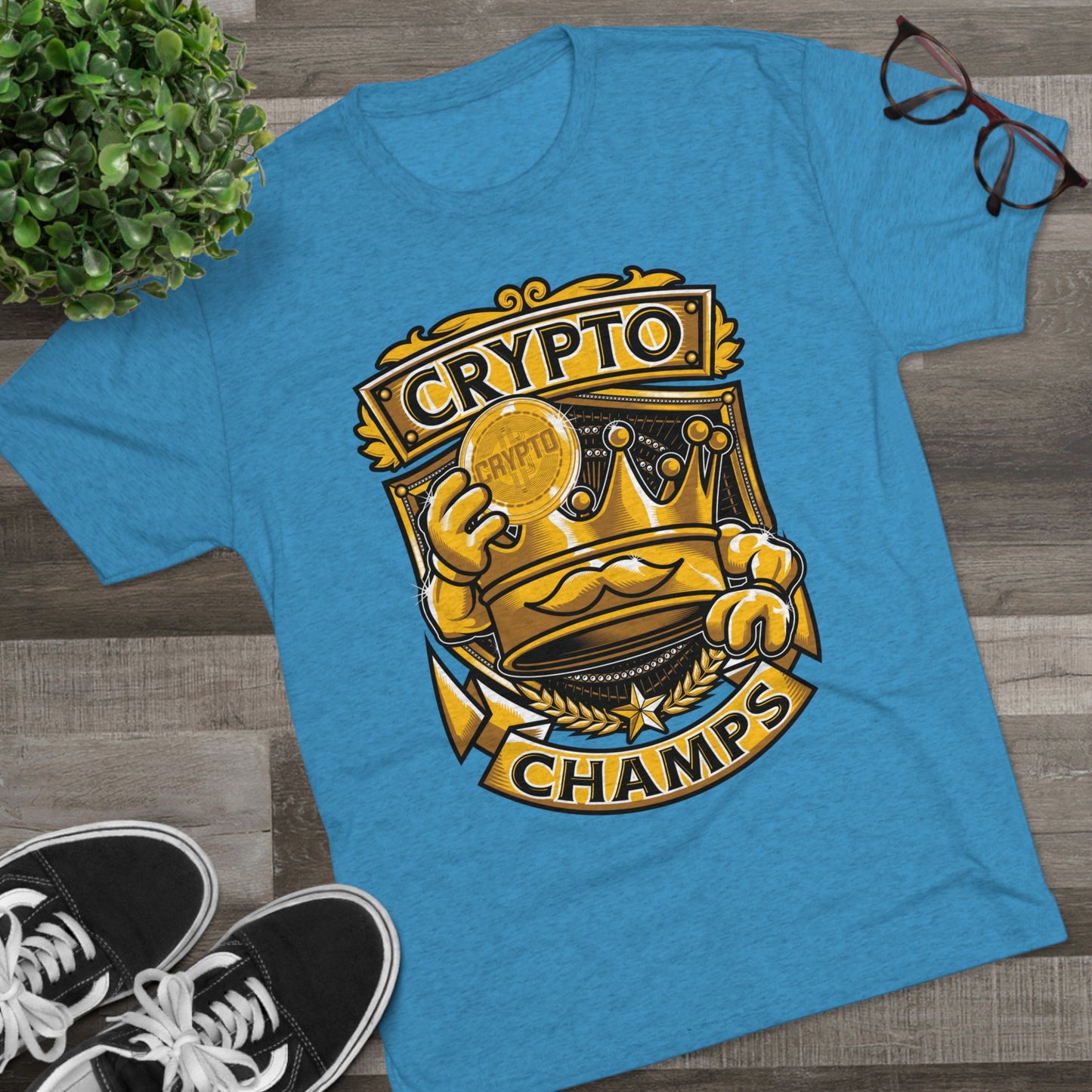 CRYPTO CHAMPS - PREMIUM SOFT - Unisex Tri-Blend Crew Tee (Next Level 6010)