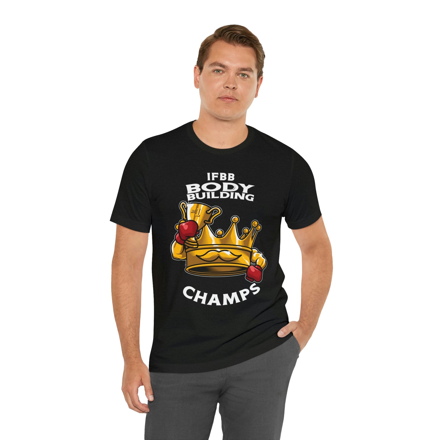IFBB BODY BUILDING CHAMPS (v2) - Unisex Jersey Short Sleeve Tee (Bella+Canvas)