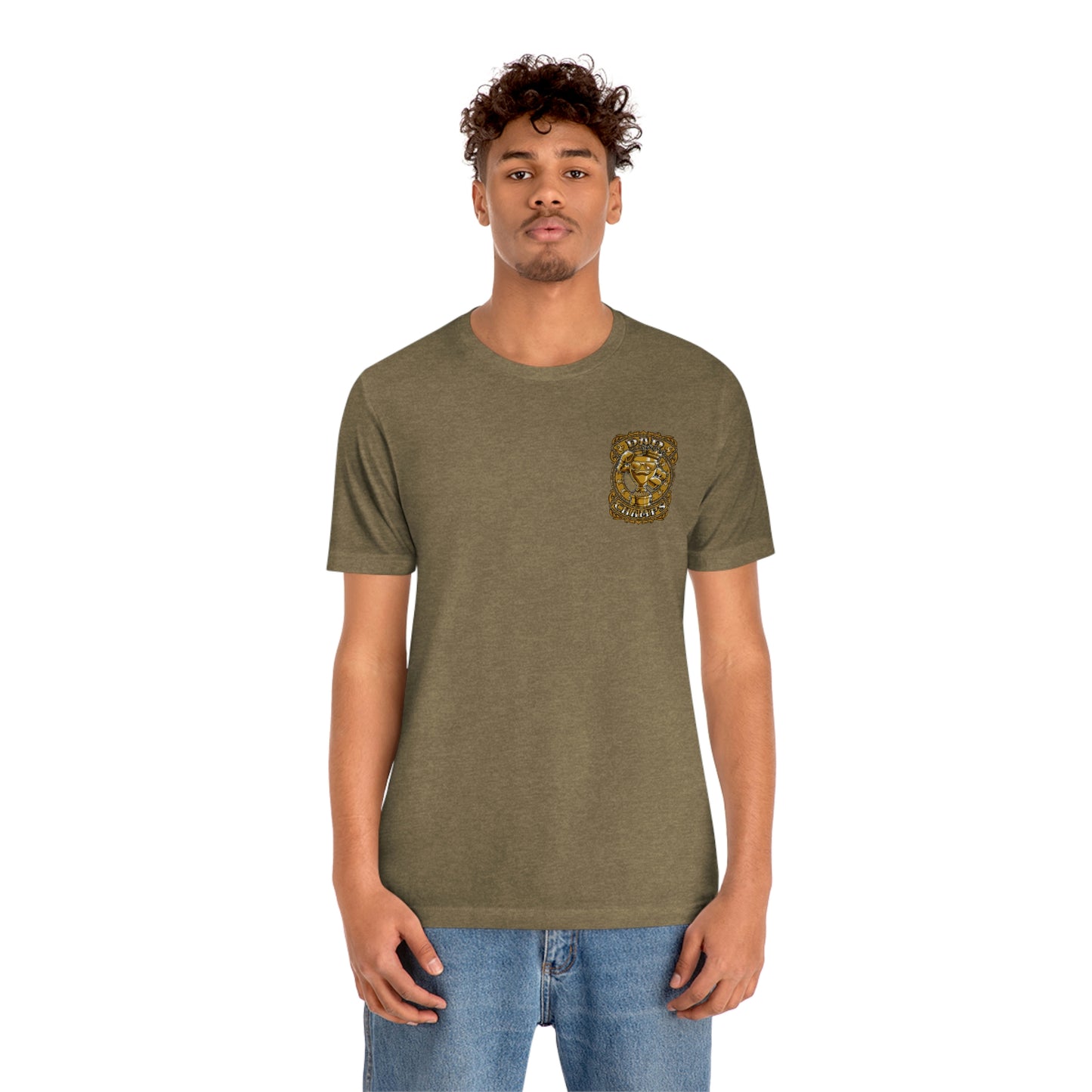 Dad Champs (Gold - Front & Back logo)! - Unisex Jersey Short Sleeve Tee (Bella+Canvas)