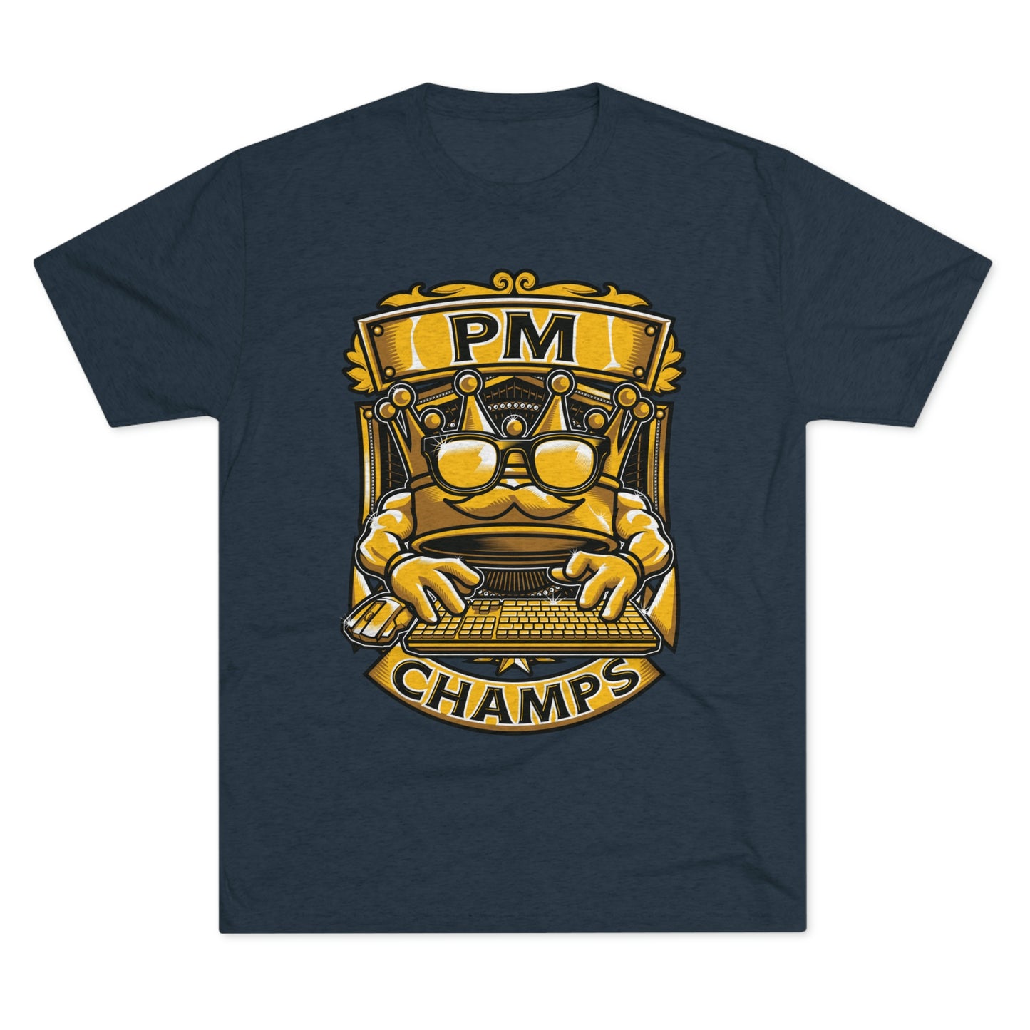 PM CHAMPS (Men) - PREMIUM SOFT - Unisex Tri-Blend Crew Tee (Next Level 6010)
