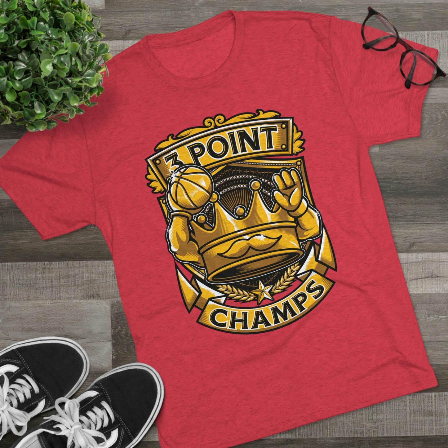 3 POINT CHAMPS - PREMIUM SOFT - Unisex Tri-Blend Crew Tee (Next Level 6010)