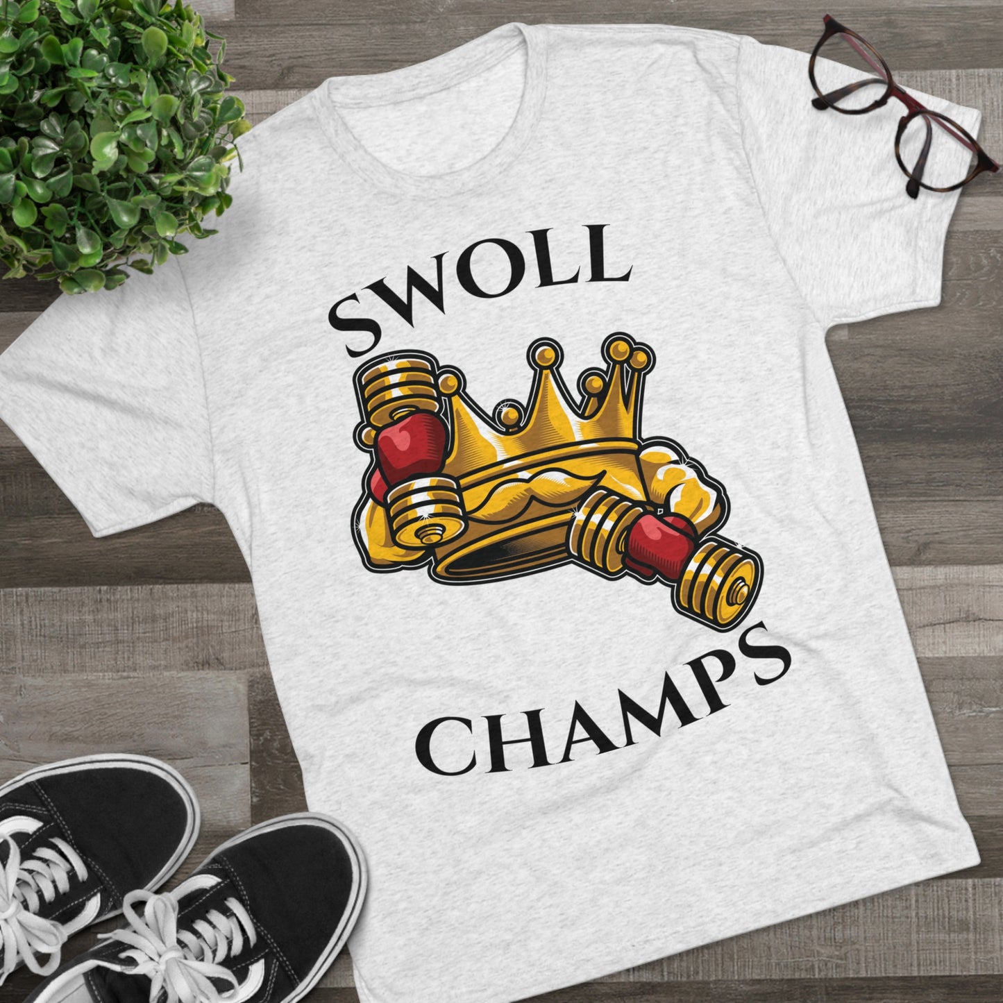 SWOLL CHAMPS - PREMIUM SOFT - Unisex Tri-Blend Crew Tee (Next Level 6010)