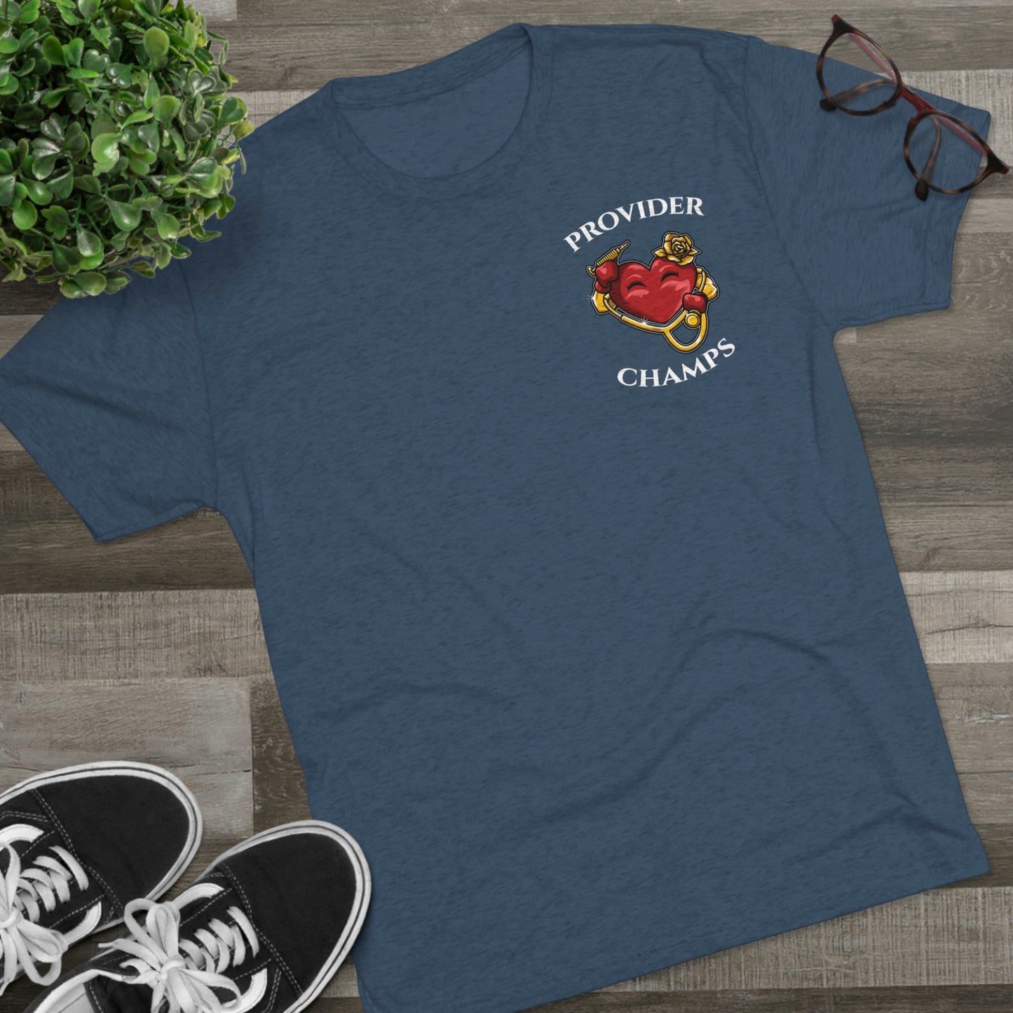 PROVIDER CHAMPS (Small Logo) - PREMIUM SOFT - Unisex Tri-Blend Crew Tee (Next Level 6010)