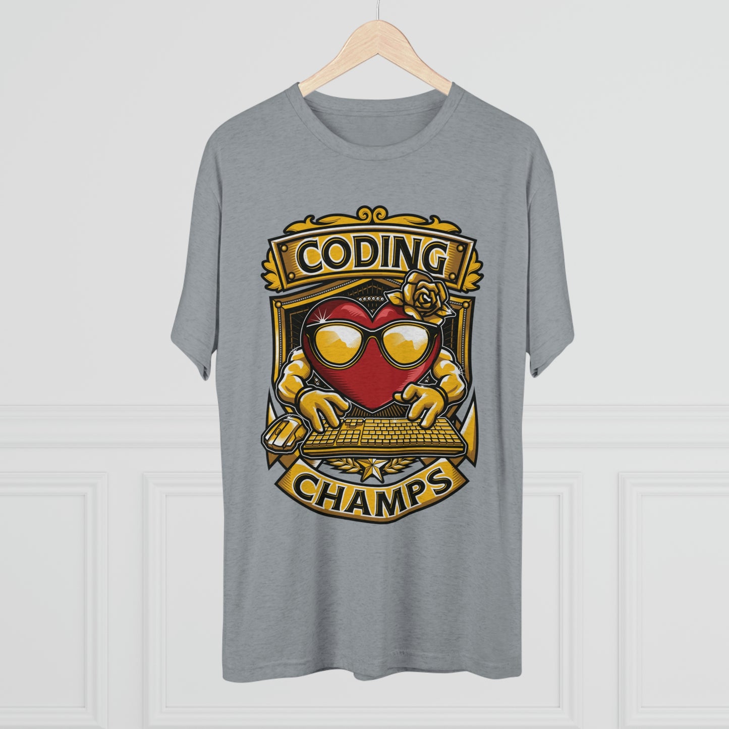 CODING CHAMPS - PREMIUM SOFT - Unisex Tri-Blend Crew Tee (Next Level 6010)