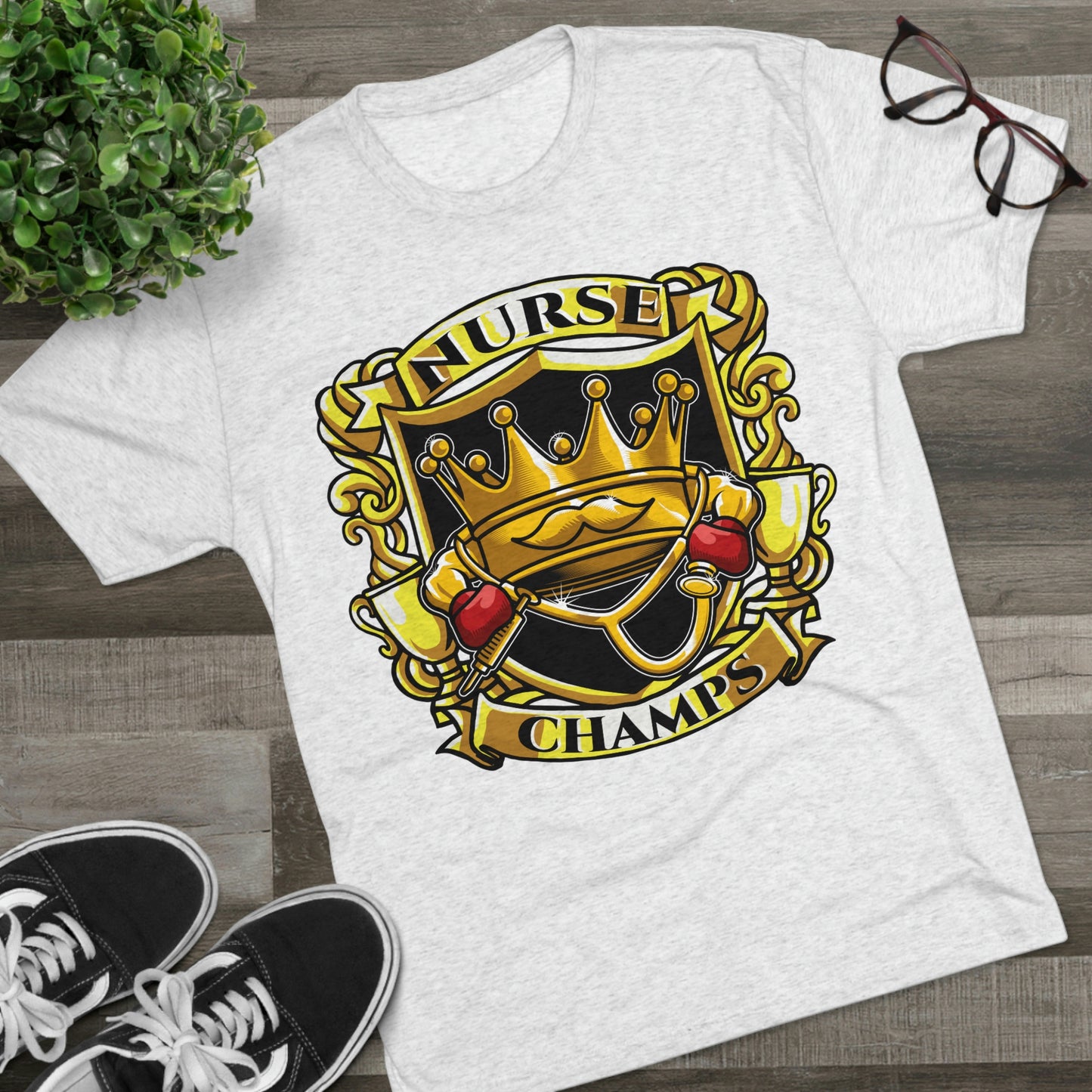 NURSE CHAMPS - PREMIUM SOFT - Unisex Tri-Blend Crew Tee (Next Level 6010)