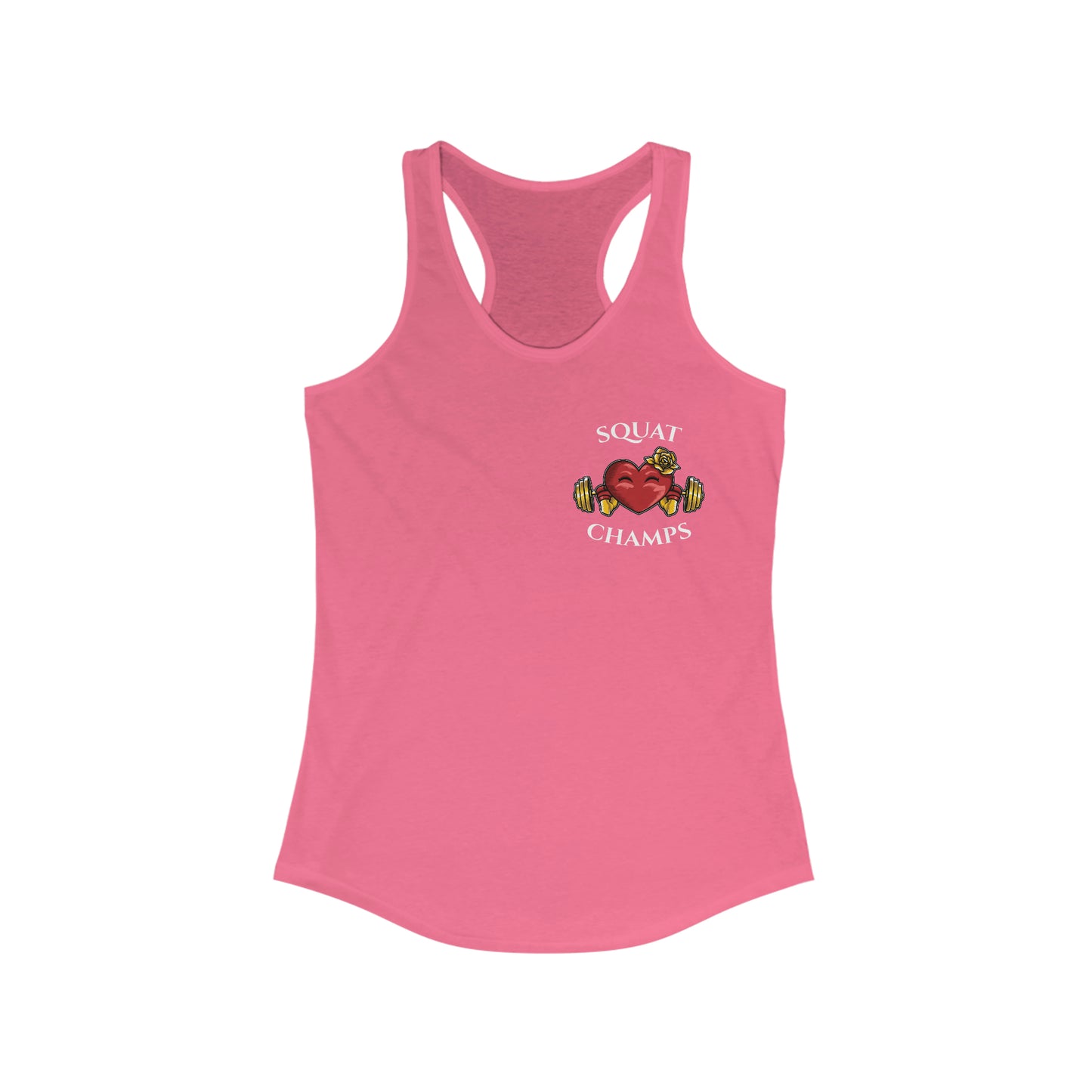 SQUAT CHAMPS (Small Logo) - Women's Ideal Racerback Tank