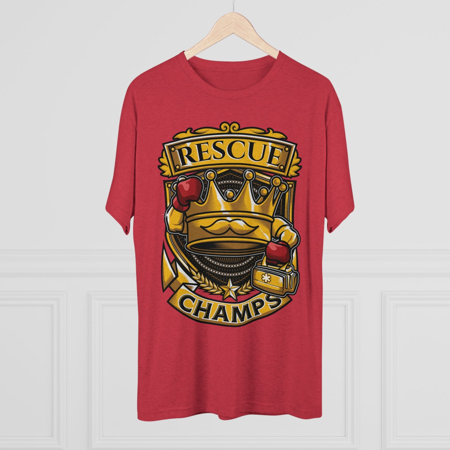 RESCUE CHAMPS - PREMIUM SOFT - Unisex Tri-Blend Crew Tee (Next Level 6010)