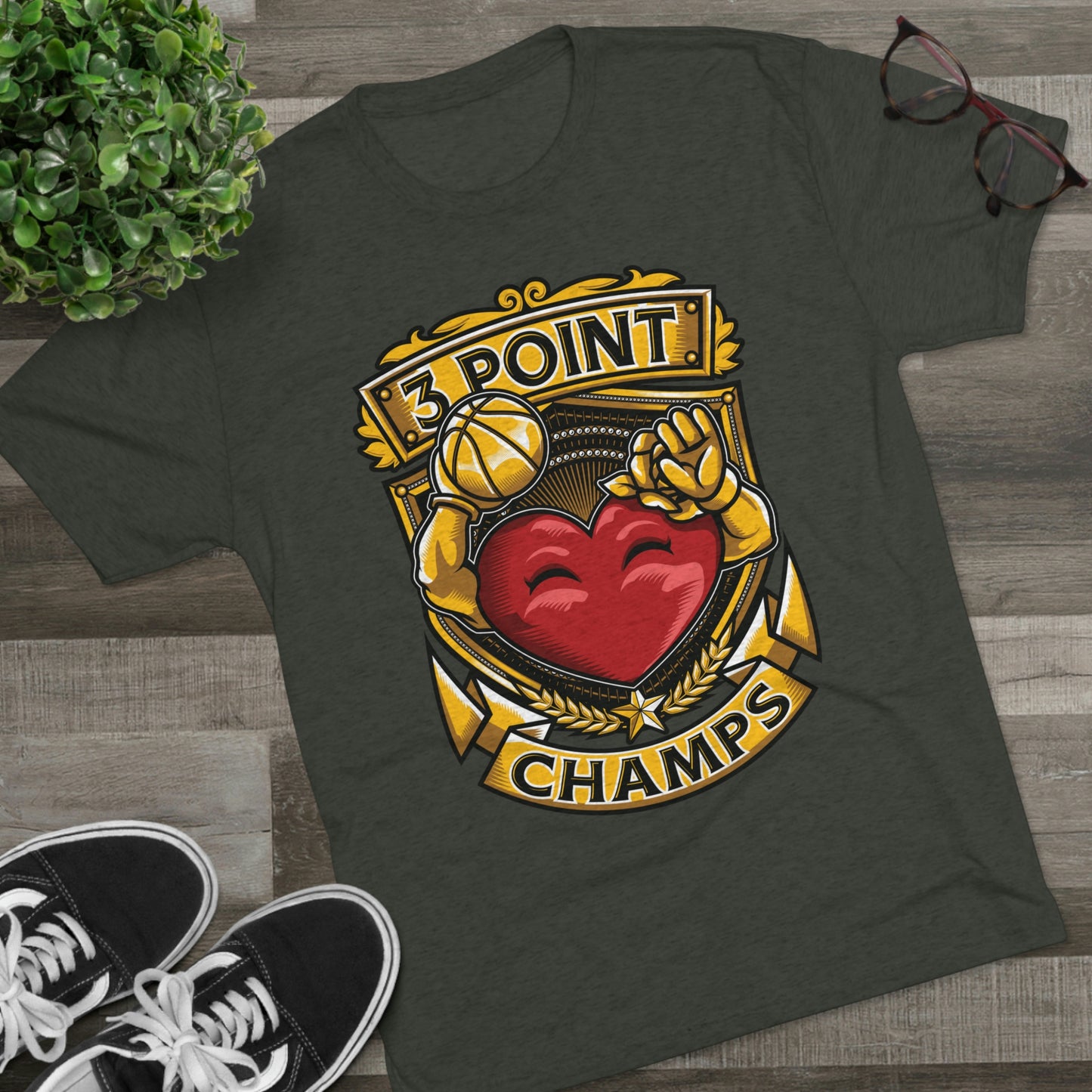 3 POINT CHAMPS - PREMIUM SOFT - Unisex Tri-Blend Crew Tee (Next Level 6010)