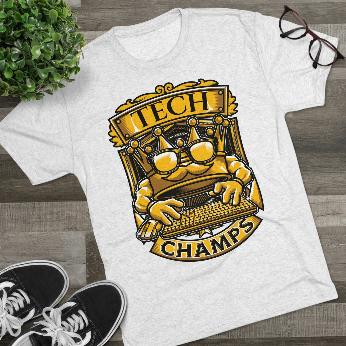 TECH CHAMPS (Men) - PREMIUM SOFT - Unisex Tri-Blend Crew Tee (Next Level 6010)