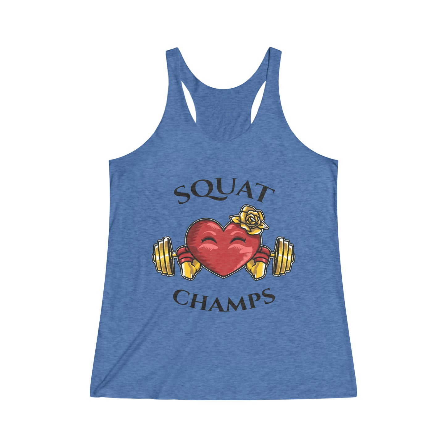 SQUAT CHAMPS - Women's Tri-Blend Racerback Tank