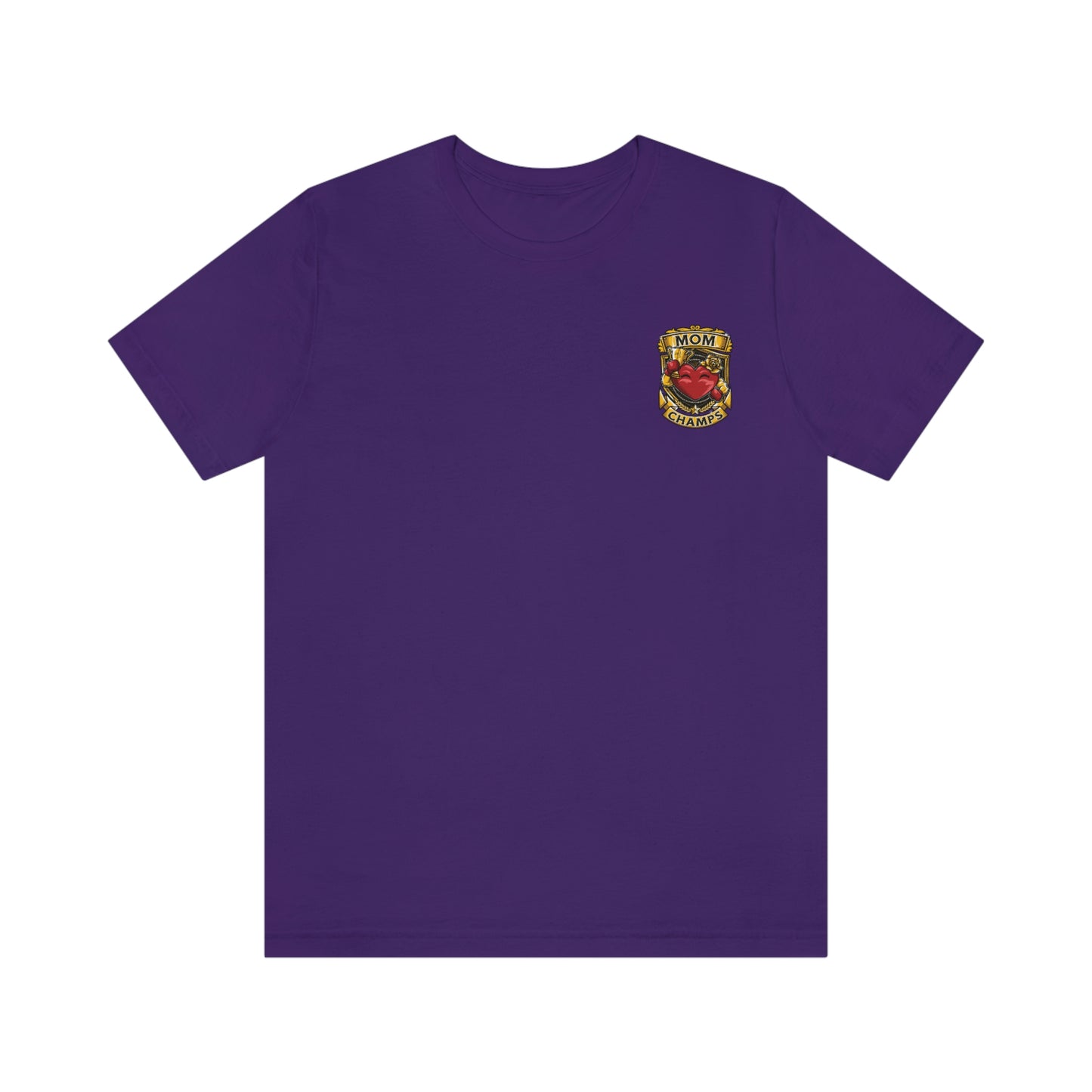 Mom Champs! (Small Front Logo) - Unisex Jersey Short Sleeve Tee - (Bella+Canva)