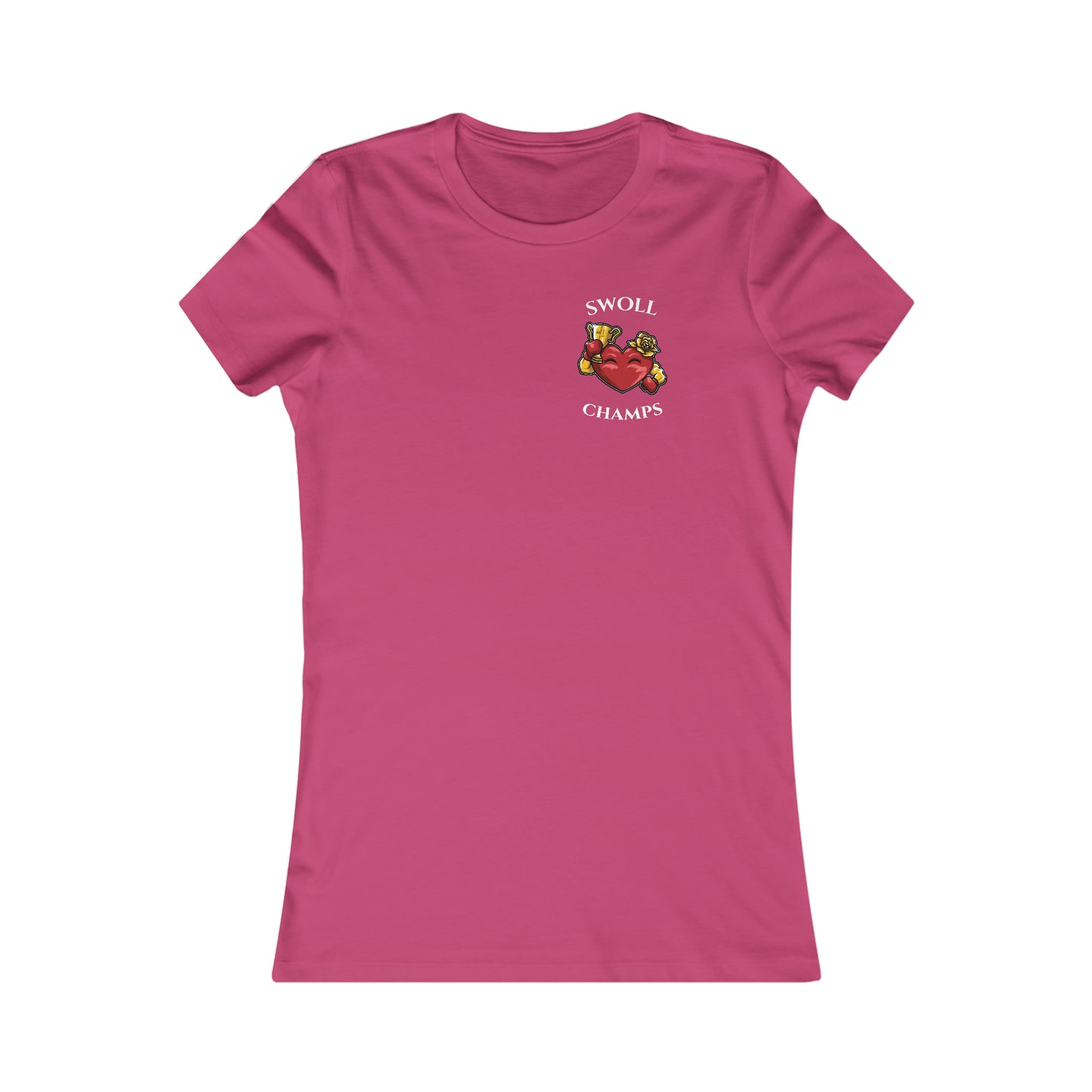 SWOLL CHAMPS! (Small Front Logo) - Women's Favorite Tee (Bella+Canvas)