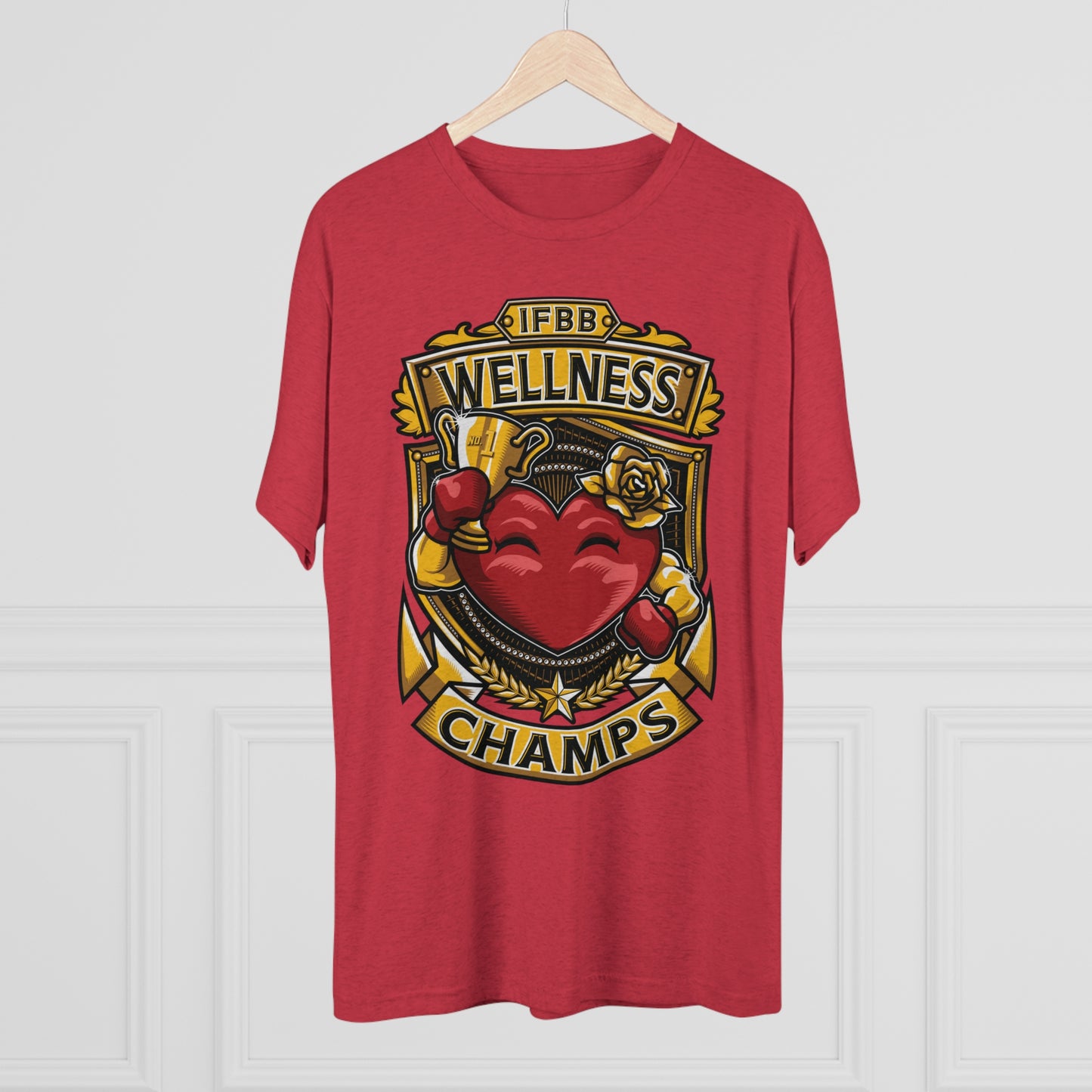 IFBB WELNESS CHAMPS - PREMIUM SOFT - Unisex Tri-Blend Crew Tee (Next Level 6010)
