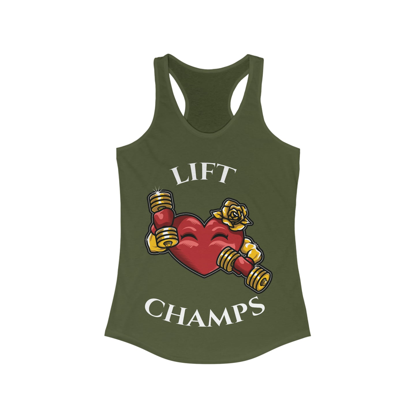 LIFT CHAMPS!! - Women's Ideal Racerback Tank (Next Level1533)