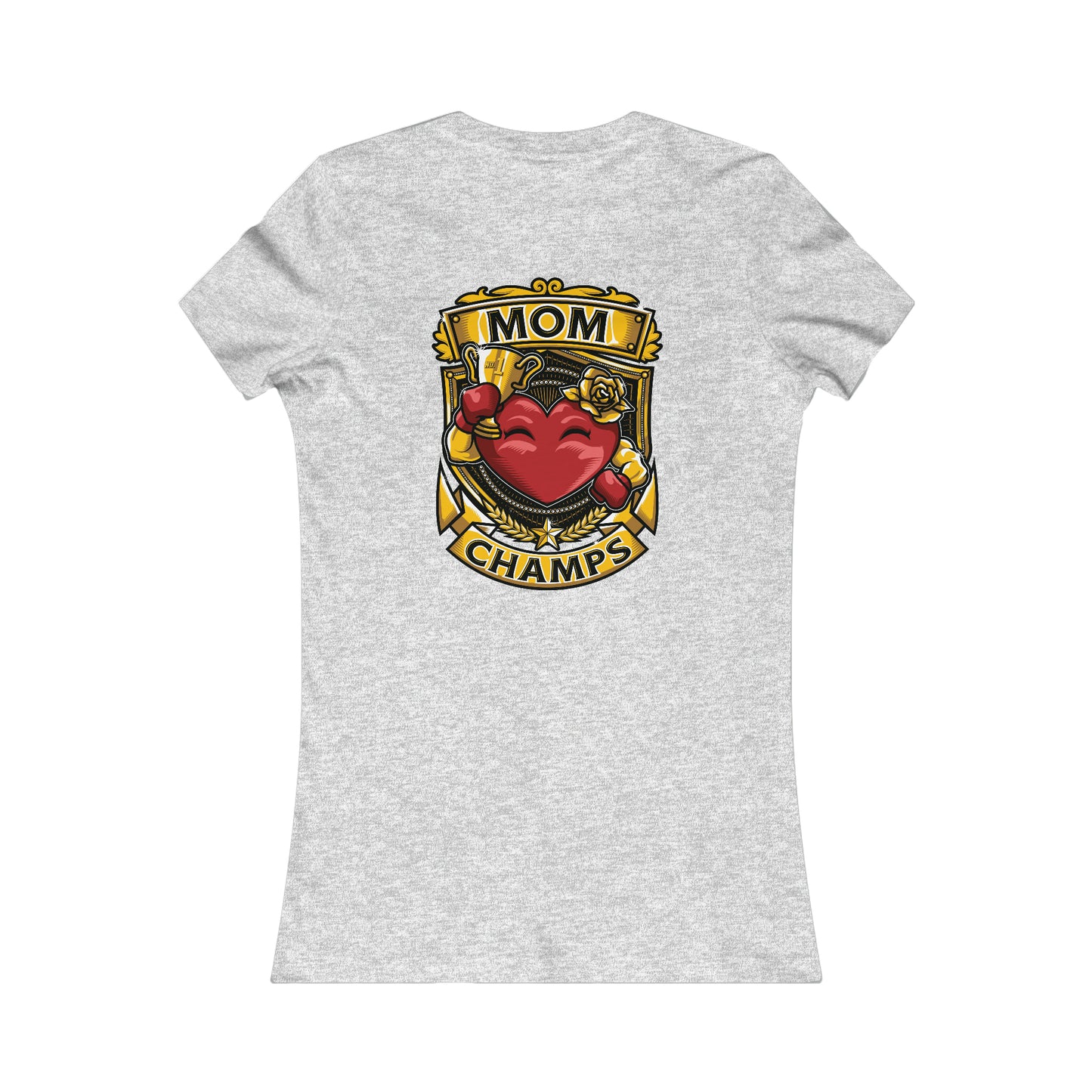 Mom Champs! (Small Front & Back Logo) - Women's Favorite Tee (Bella+Canvas)