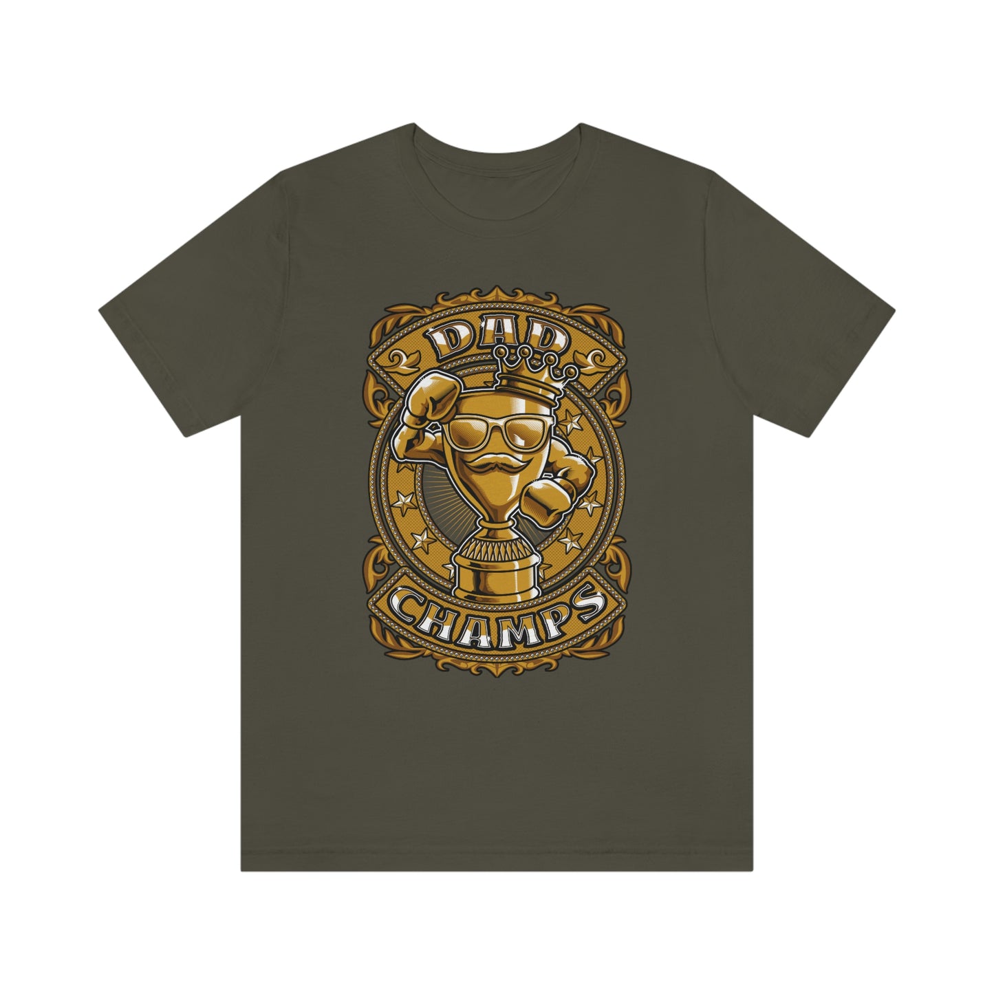 Dad Champs (Gold)! - Unisex Jersey Short Sleeve Tee (Bella+Canvas)