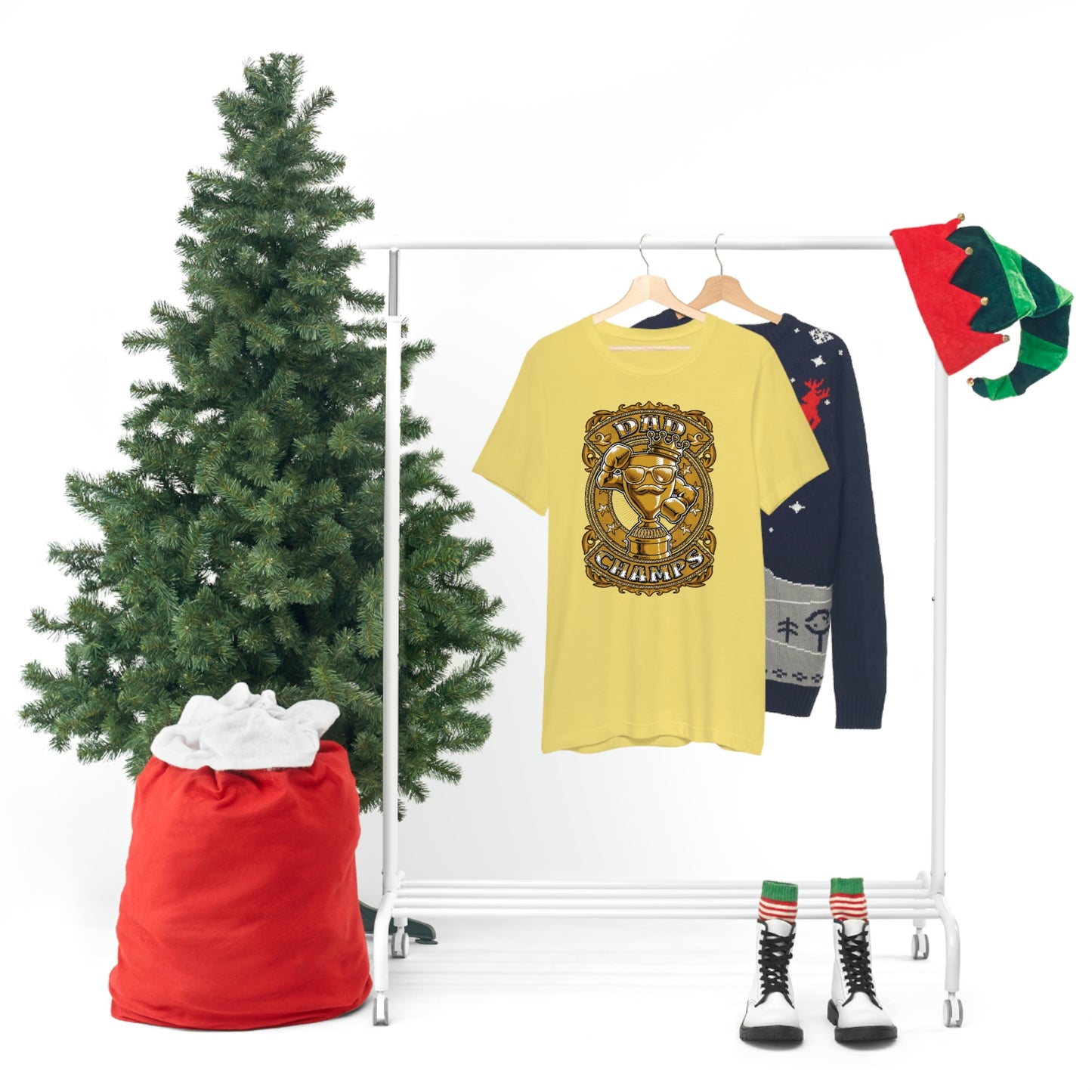 Dad Champs (Gold)! - Unisex Jersey Short Sleeve Tee (Bella+Canvas)