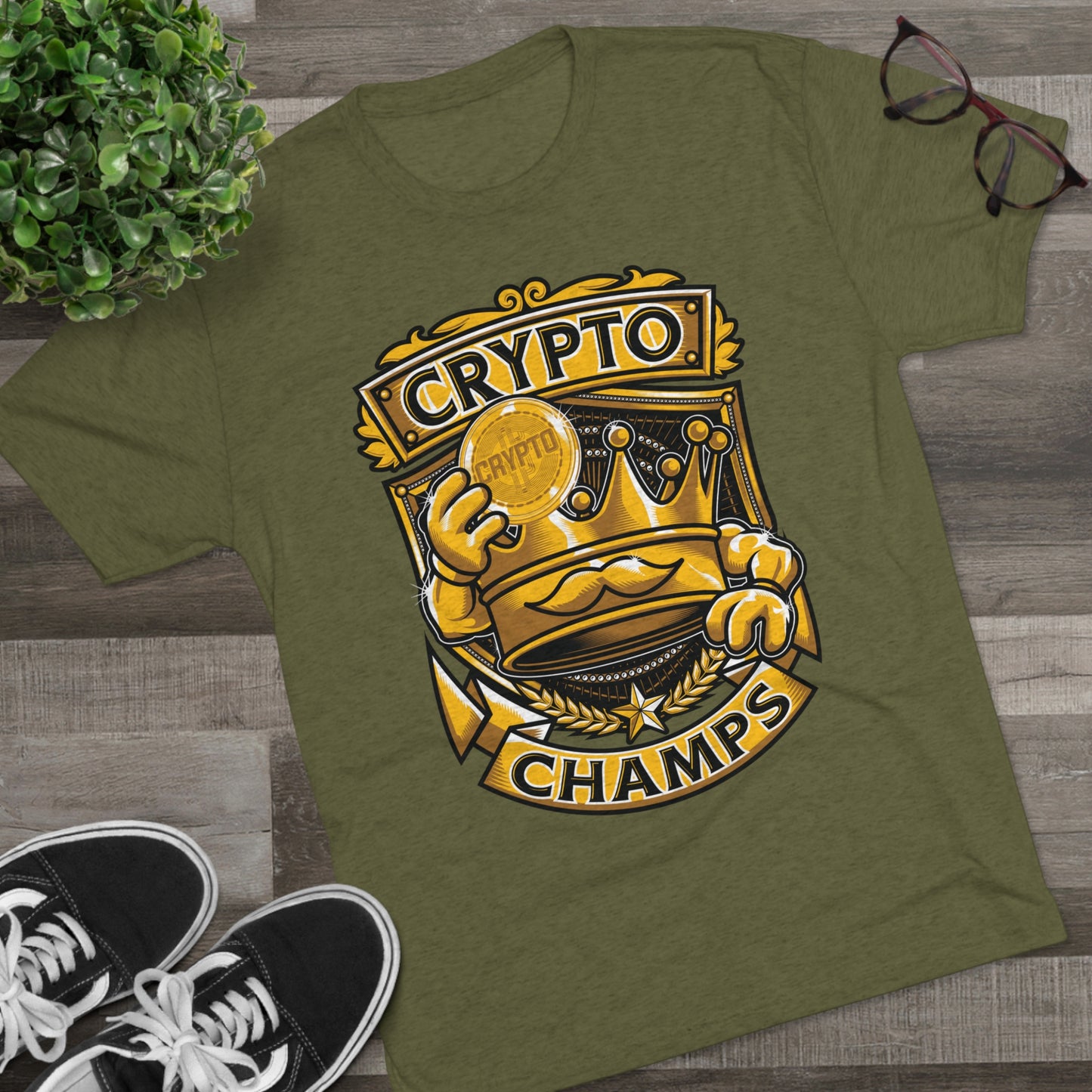 CRYPTO CHAMPS - PREMIUM SOFT - Unisex Tri-Blend Crew Tee (Next Level 6010)