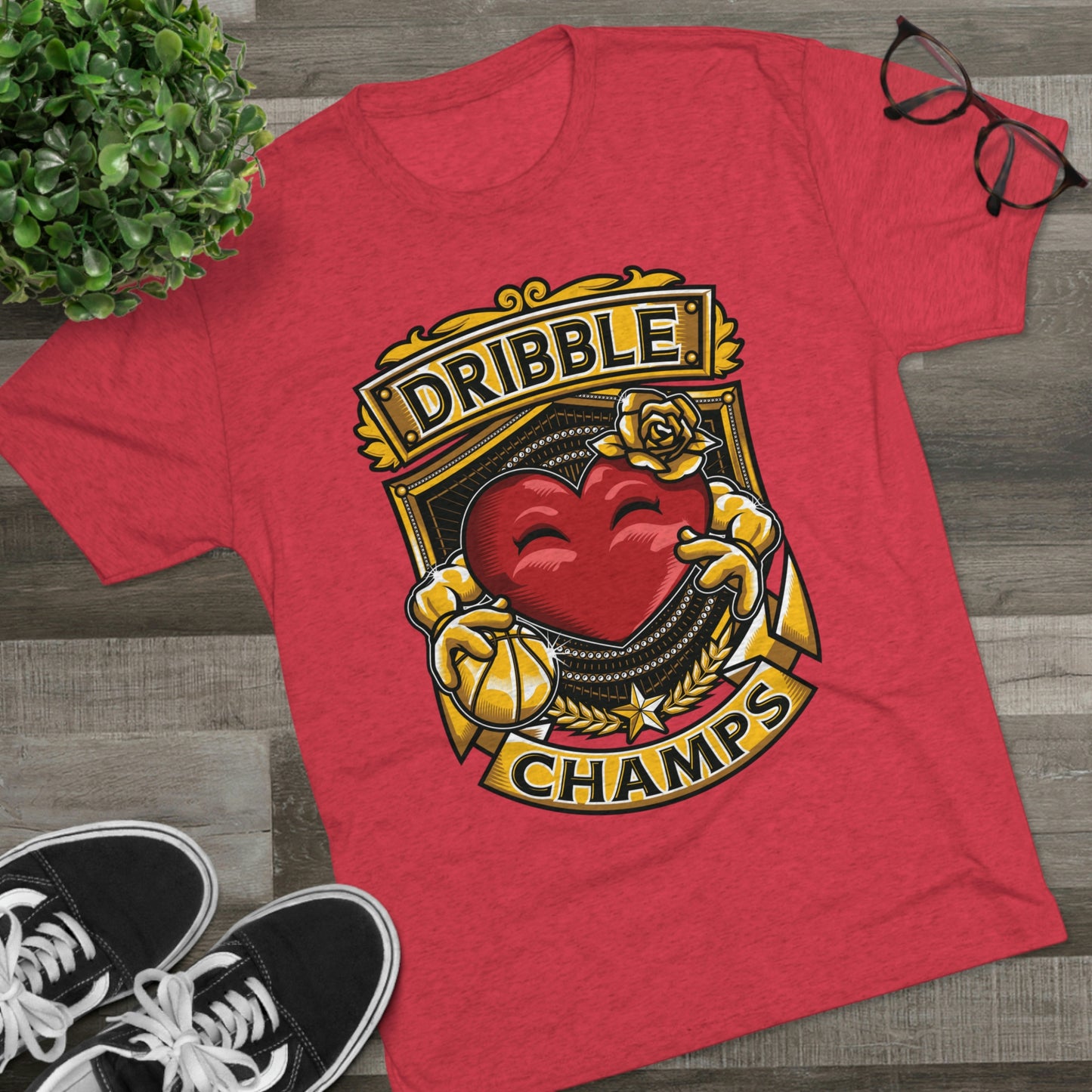DRIBBLE CHAMPS - PREMIUM SOFT - Unisex Tri-Blend Crew Tee (Next Level 6010)